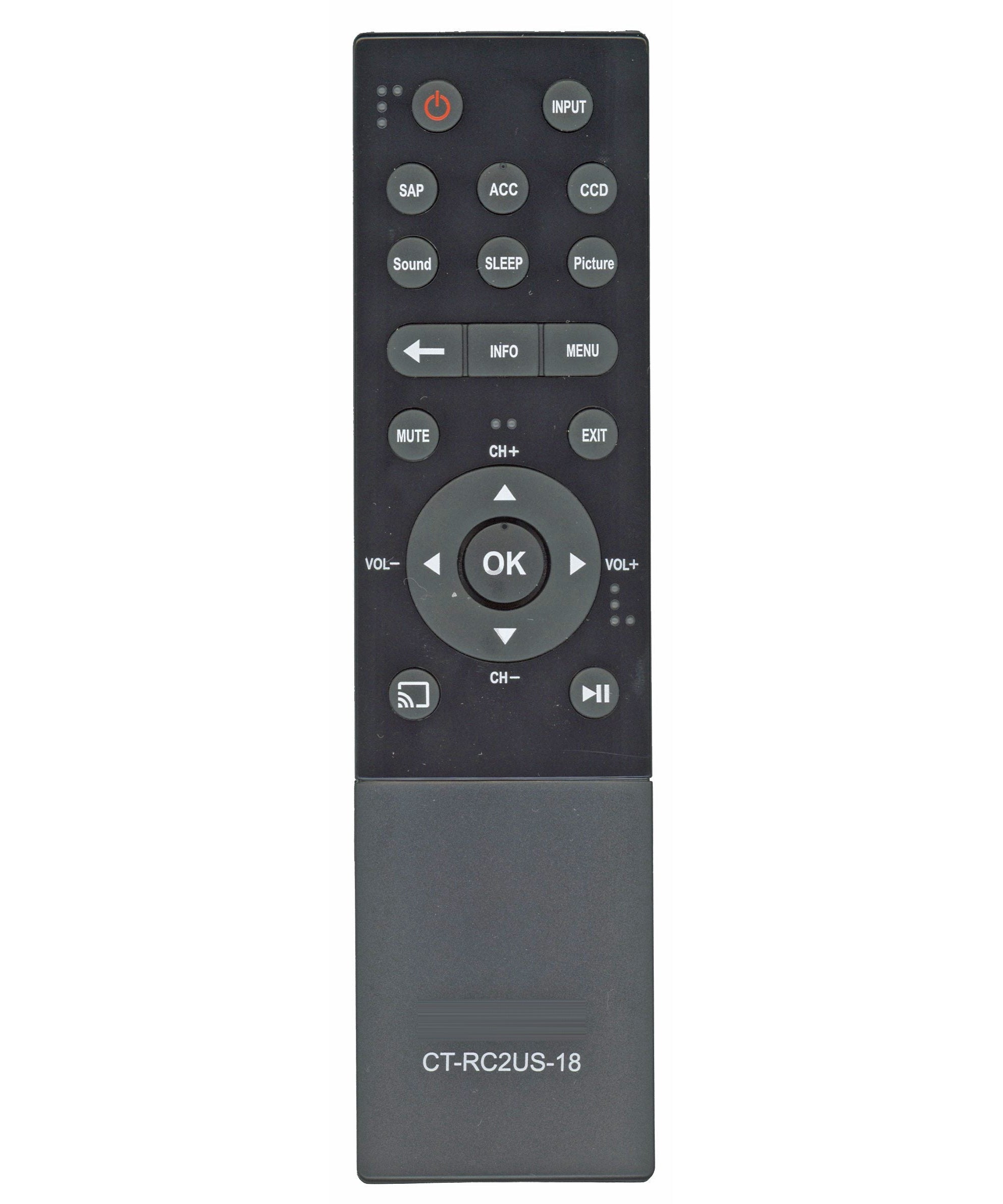 Insignia CT-RC2US-18 CHROMECAST TV Remote Control - PK11V02360I