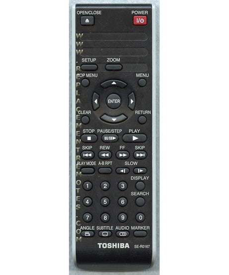 Toshiba SER0167 DVD Remote Control