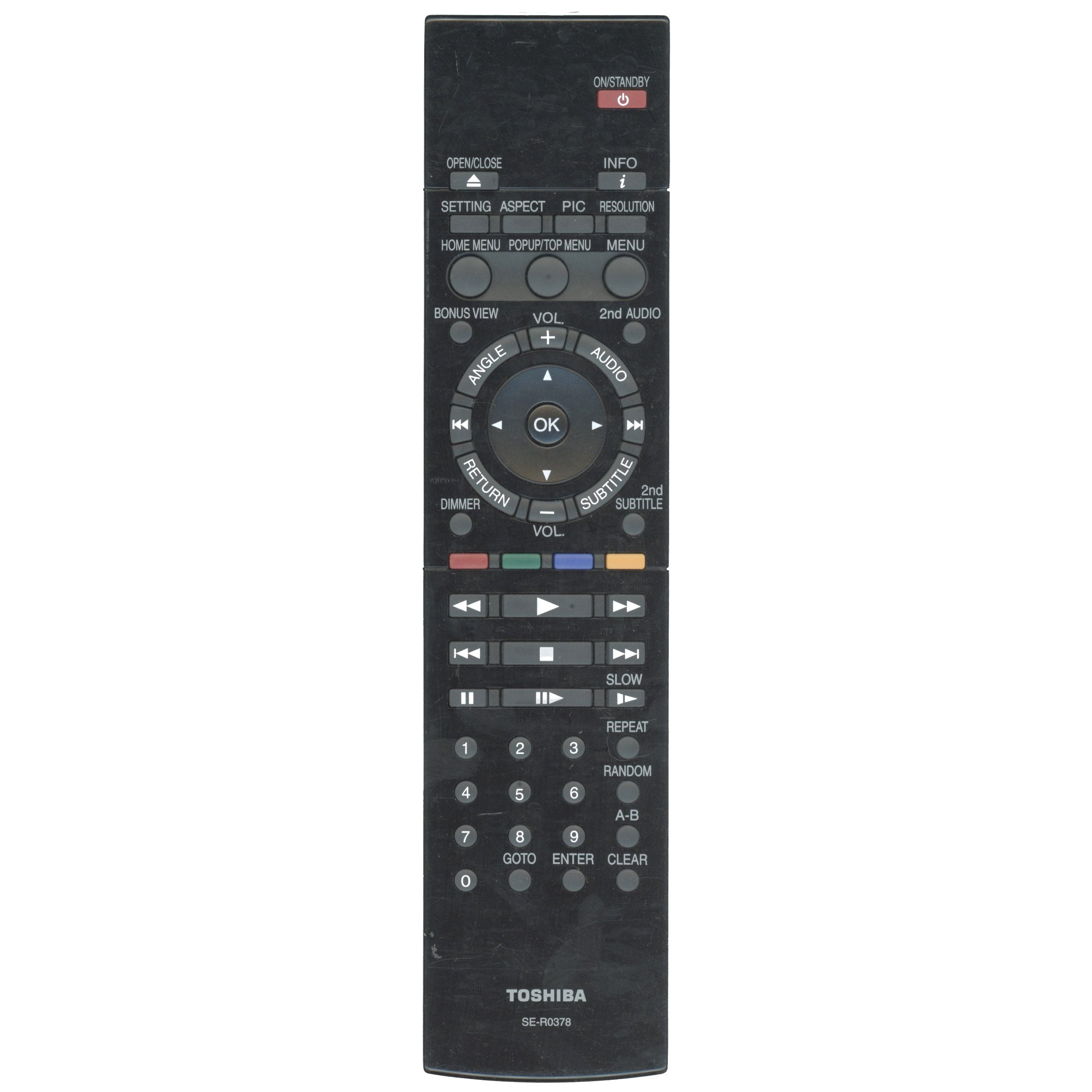 Toshiba SER0378 Blu-ray Remote Control - AH700767 SE-R0378