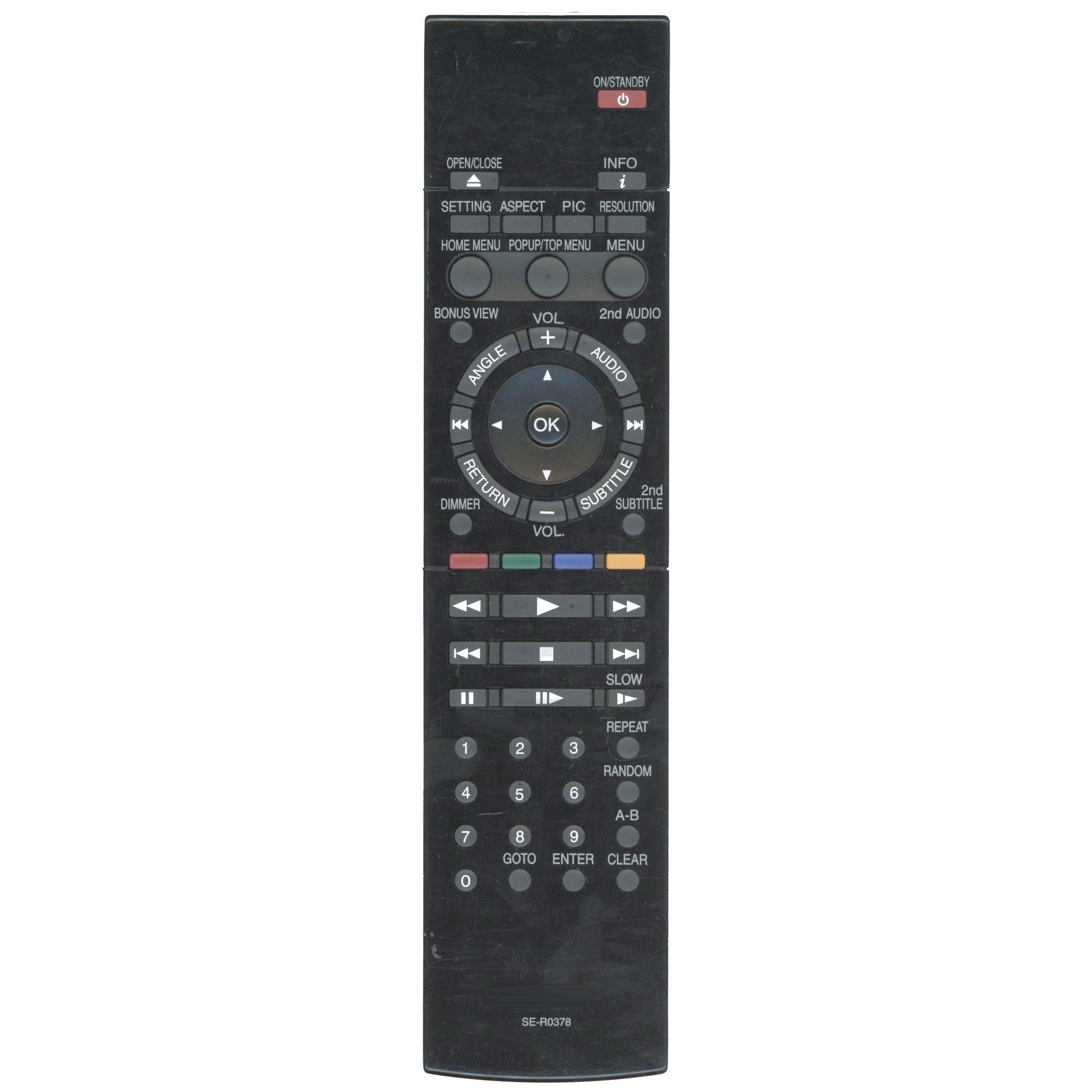 Toshiba SER0378 Blu-ray Remote Control - AH700767 SE-R0378
