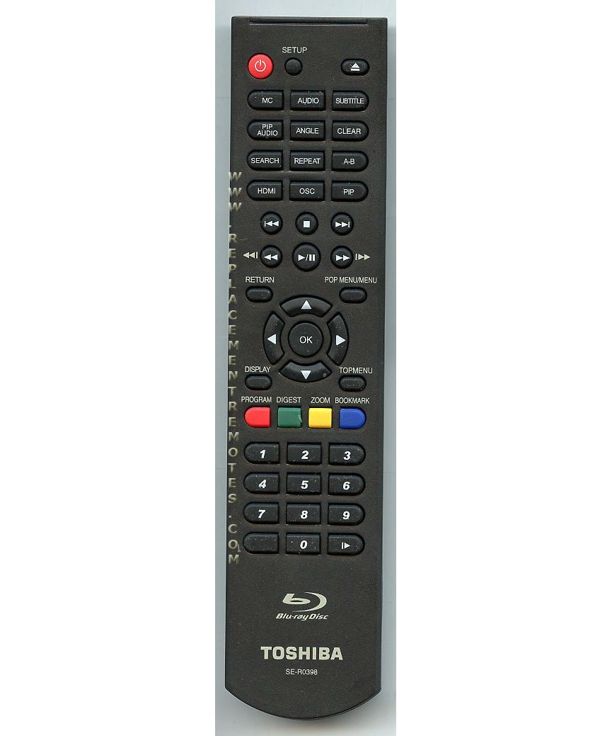 Toshiba SER0398 Blu-ray Remote Control