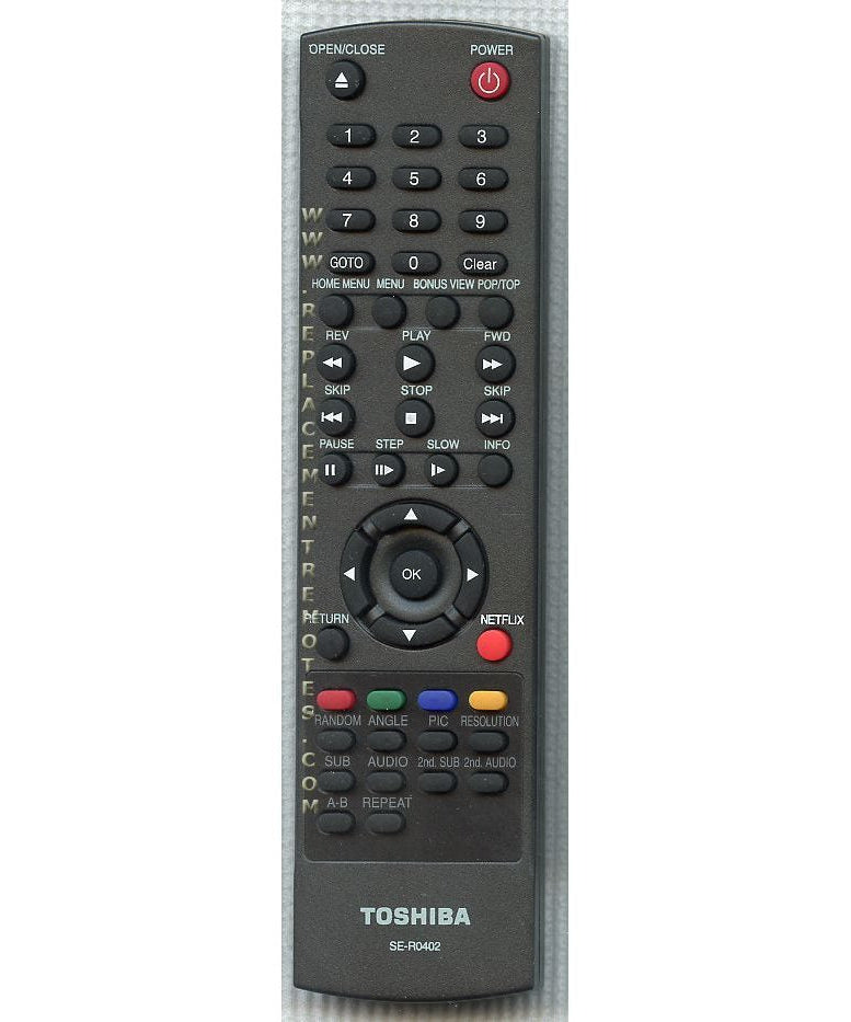 Toshiba SER0402 Blu-ray Remote Control
