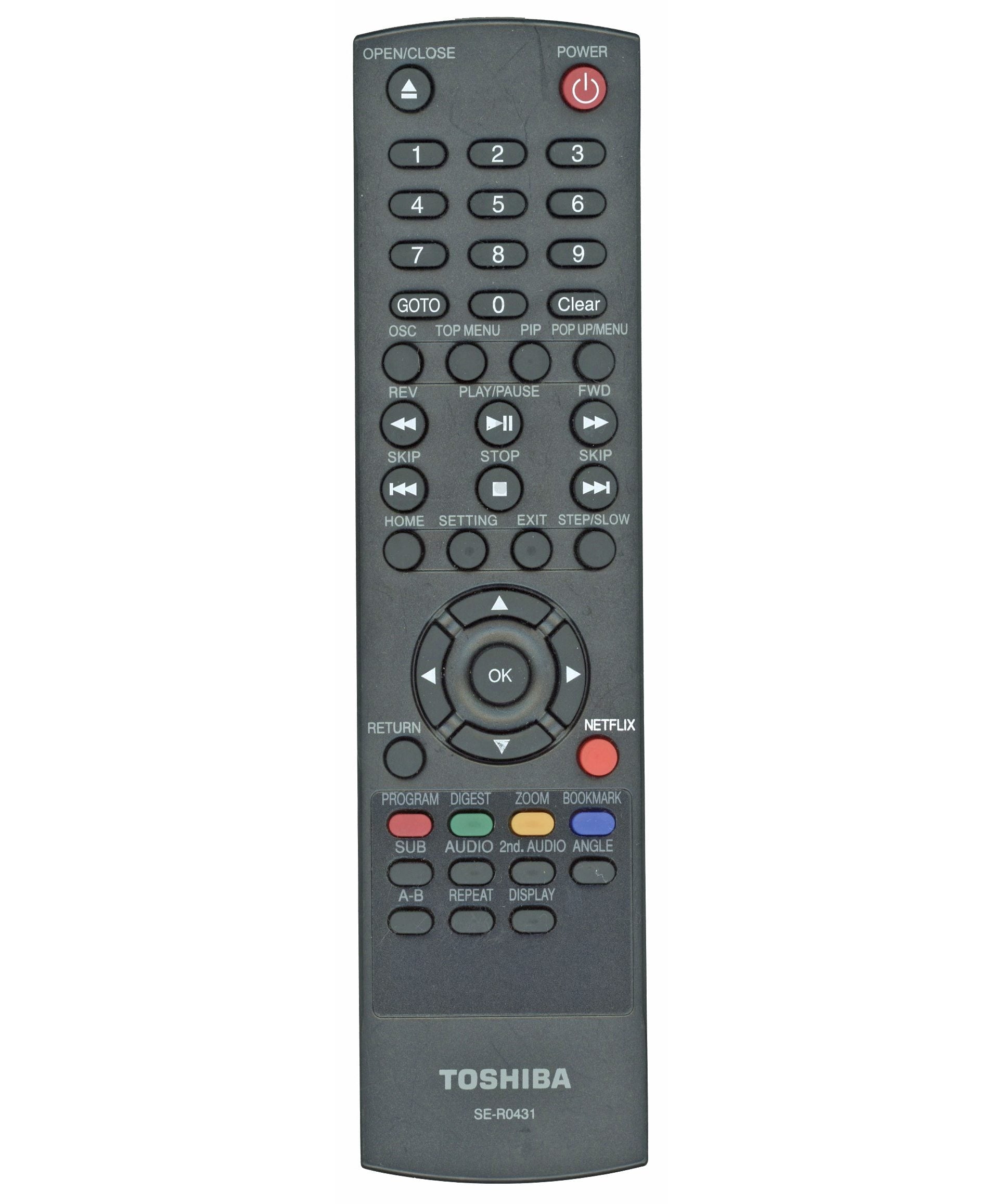Toshiba SER0431 DVD Remote Control