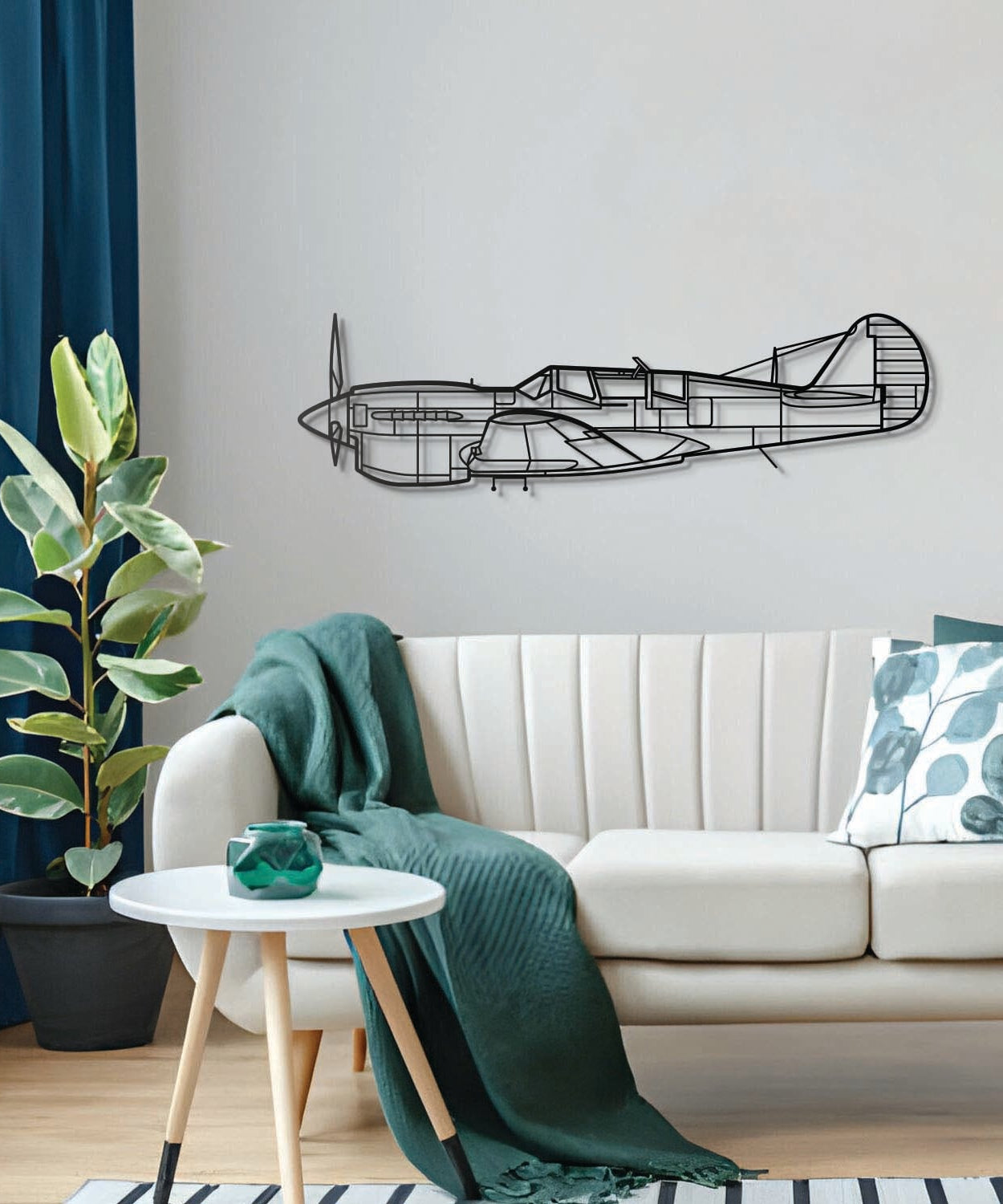 TP-40N Warhawk Metallflugzeug Wandkunst - NCP0449