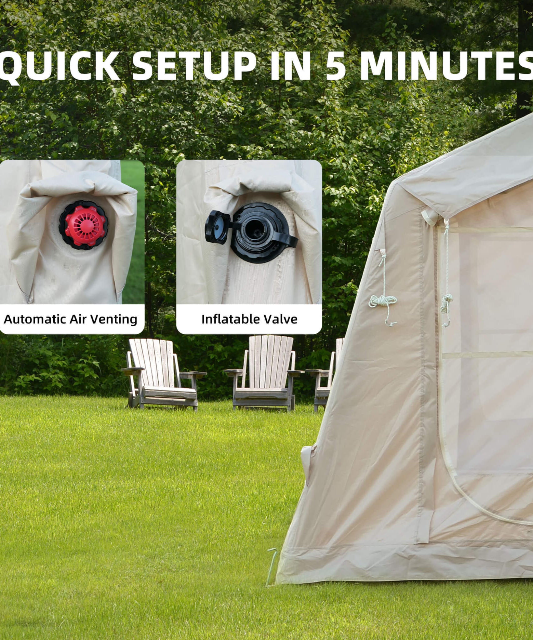 Trailora 4-Season Outdoor Inflatable Blow Up Camping Tent With Air Pump [4-6 People] (SAK46821)