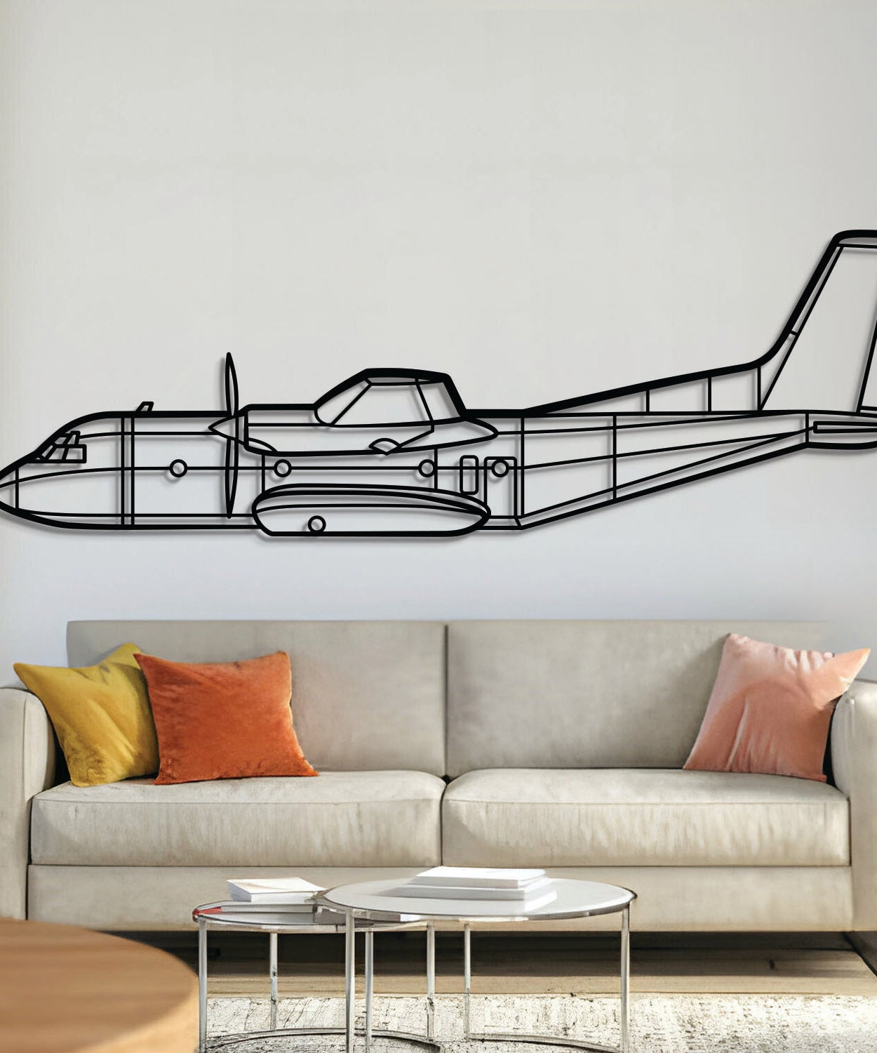 C-160 Metallflugzeug Wandkunst - NCP0042