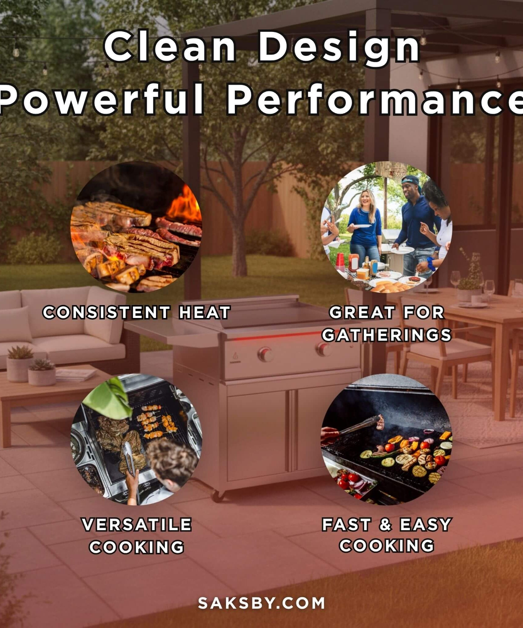 TrueFlame 30" Freestanding Gas Griddle Grill With Cart [TFG30] (SAK89234)
