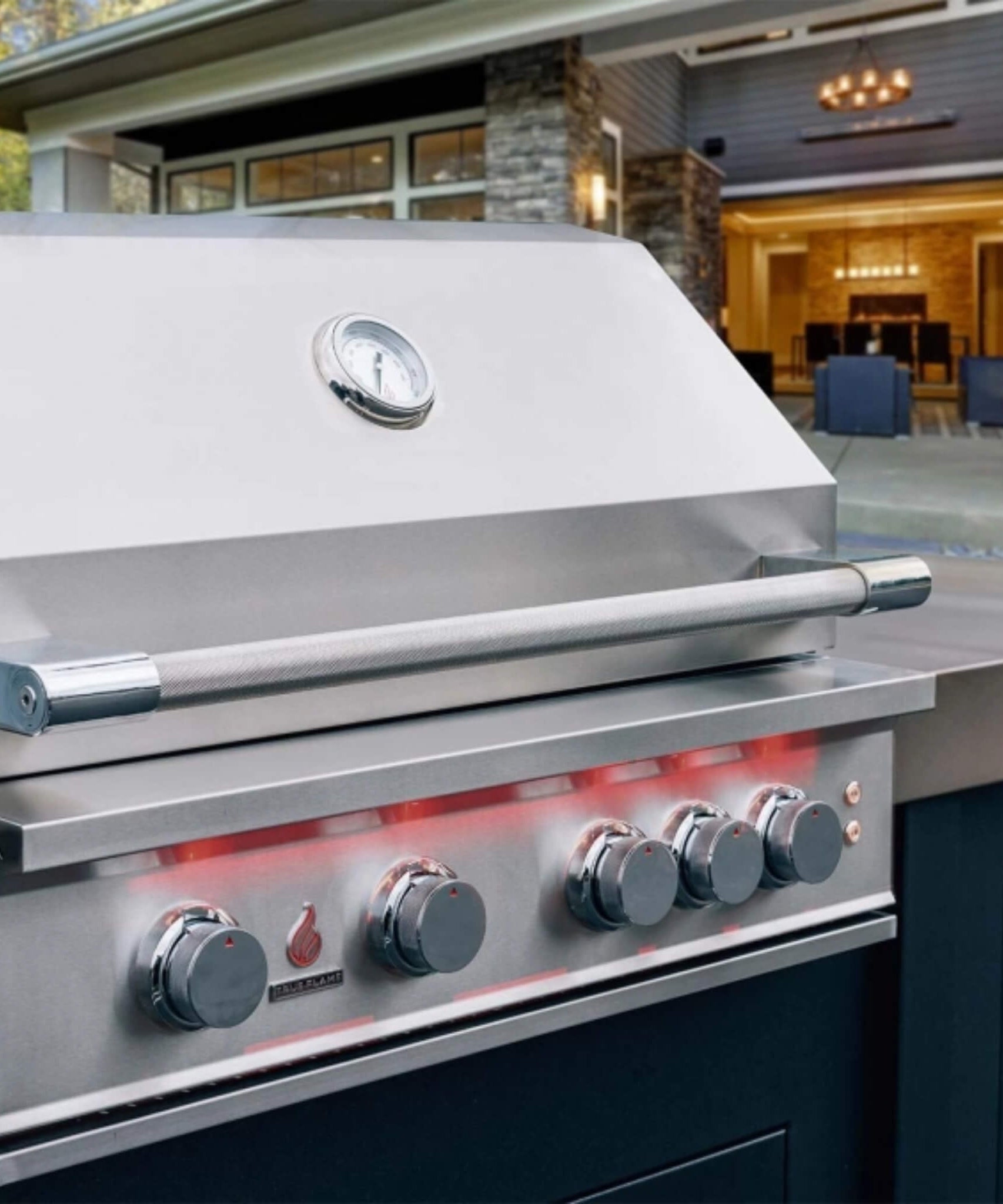 TrueFlame Built-In Stainless Steel Freestanding Gas Grills With Deluxe Cart [TF25/32/40] (SAK76845)