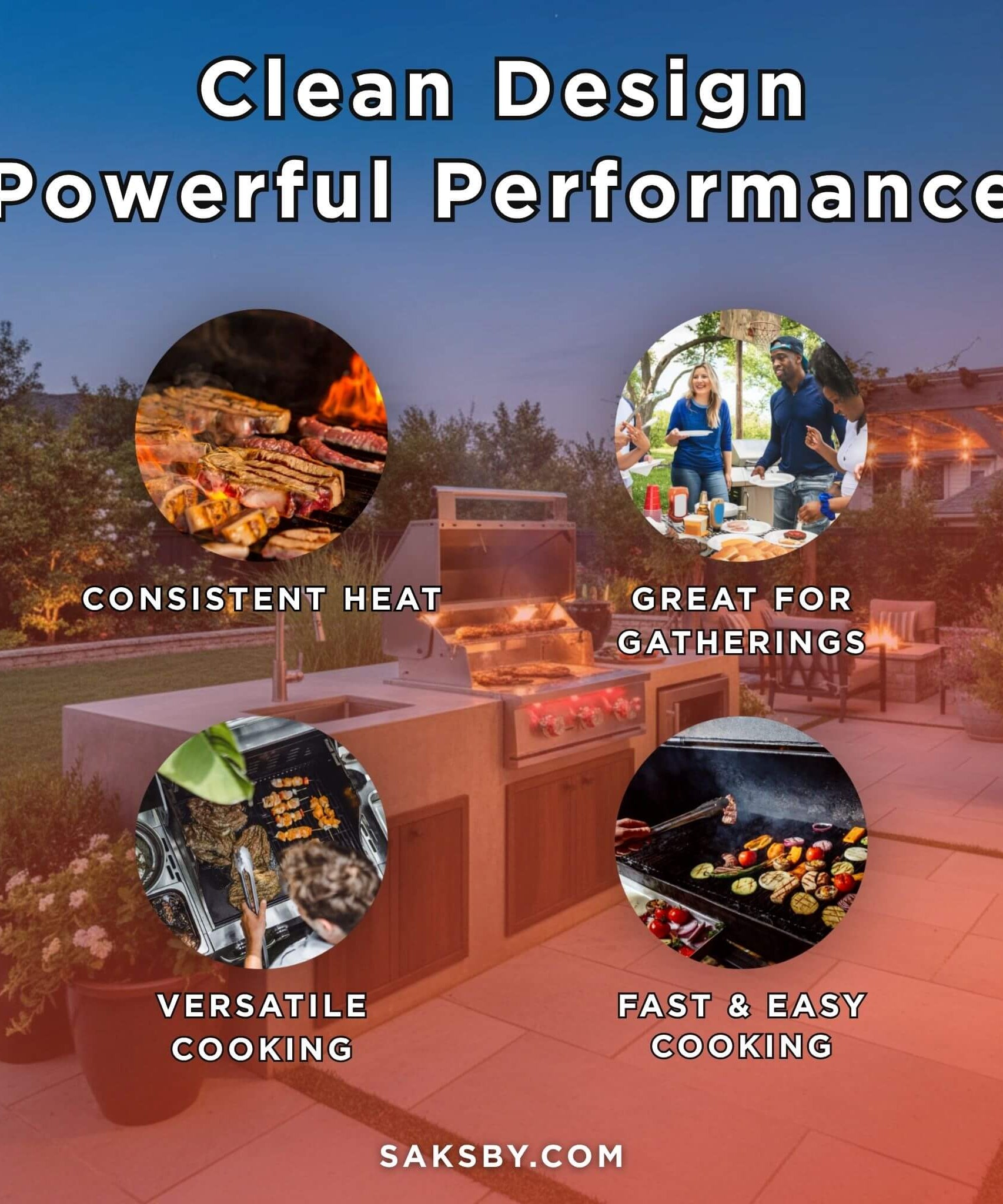 TrueFlame Luxury Built-In Gas Stainless Steel Grills [TF25/32/40] (SAK30587)