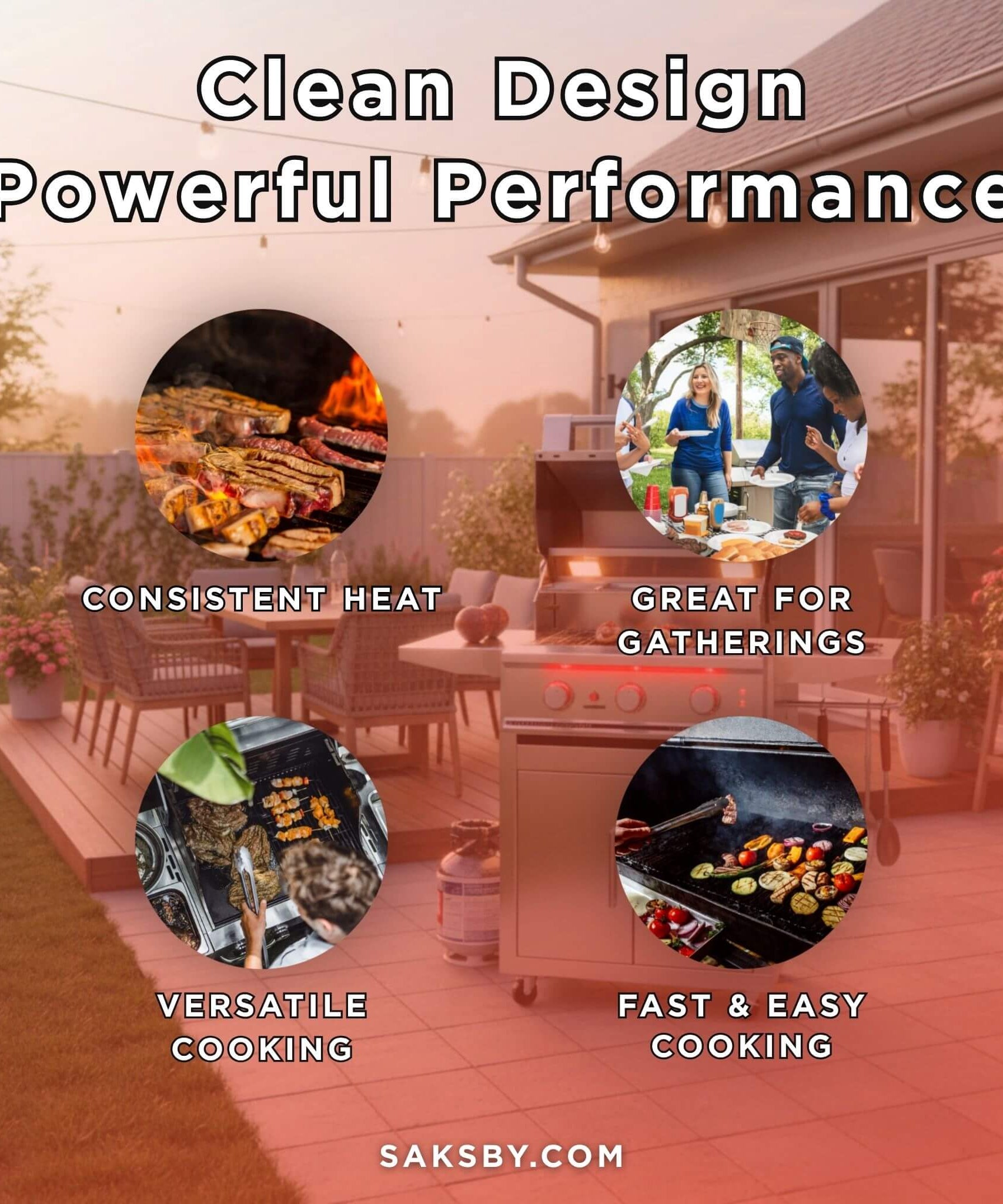 TrueFlame Built-In Stainless Steel Freestanding Gas Grills With Deluxe Cart [TF25/32/40] (SAK76845)