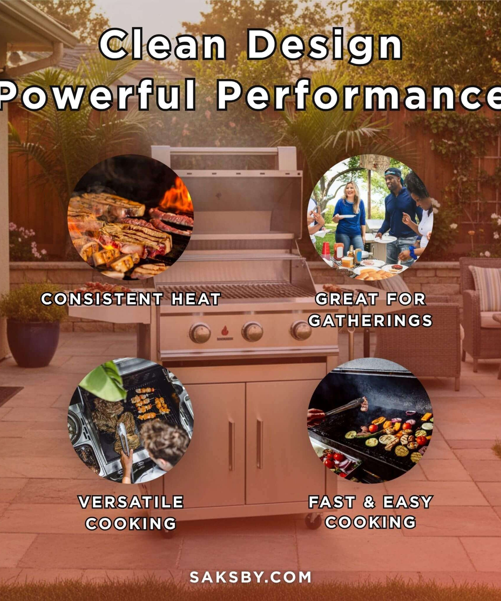 TrueFlame E-Series Stainless Steel Gas Freestanding Grill With Cart [TFE25/32] (SAK96473)
