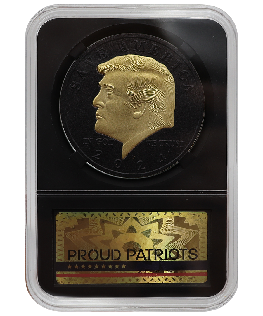 Trump Schwarz & Gold Münze