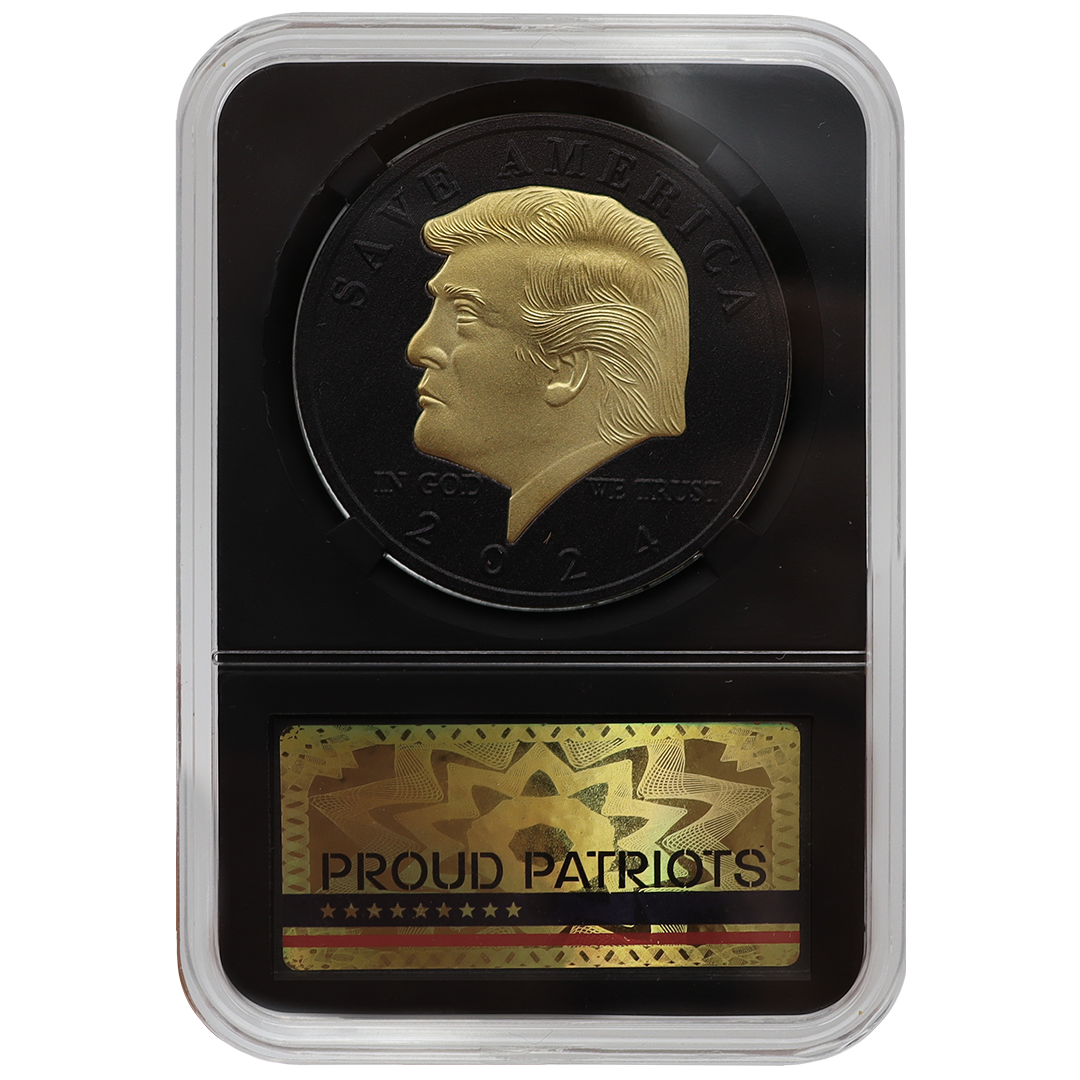 Trump Schwarz & Gold Münze
