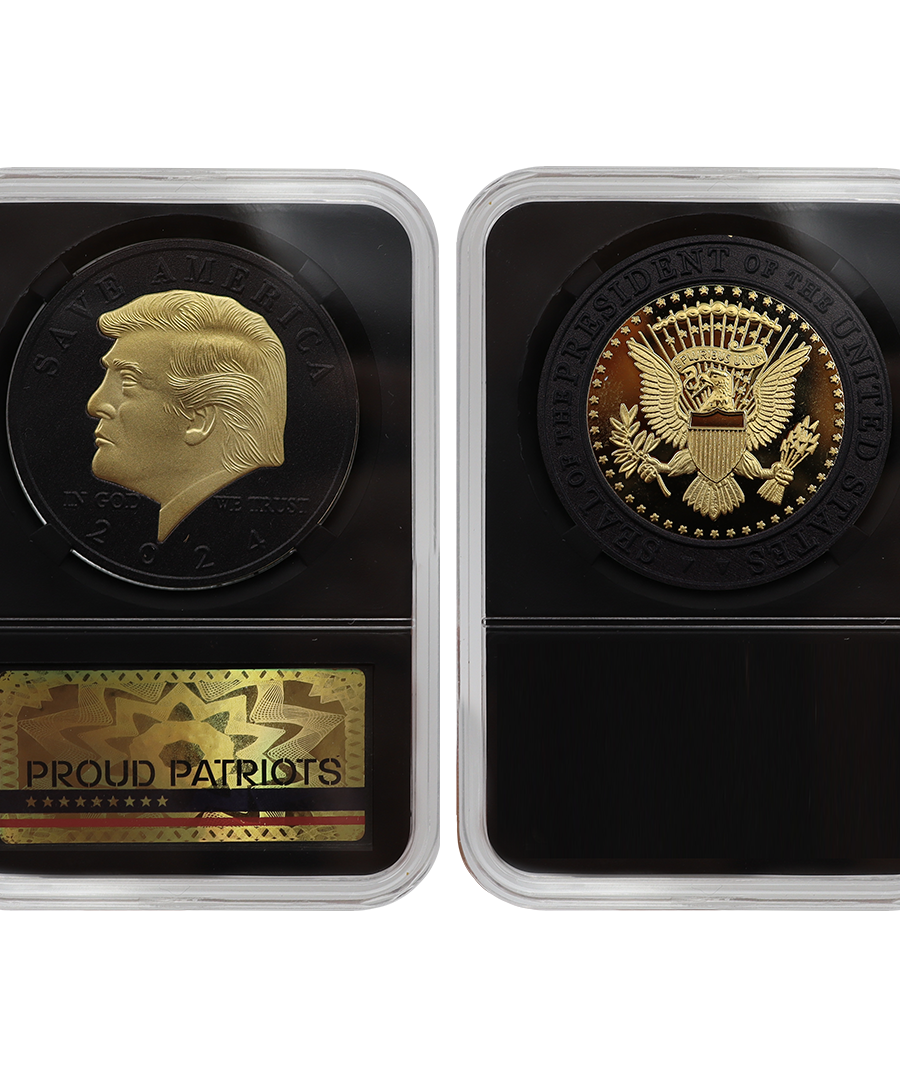 Trump Schwarz & Gold Münze
