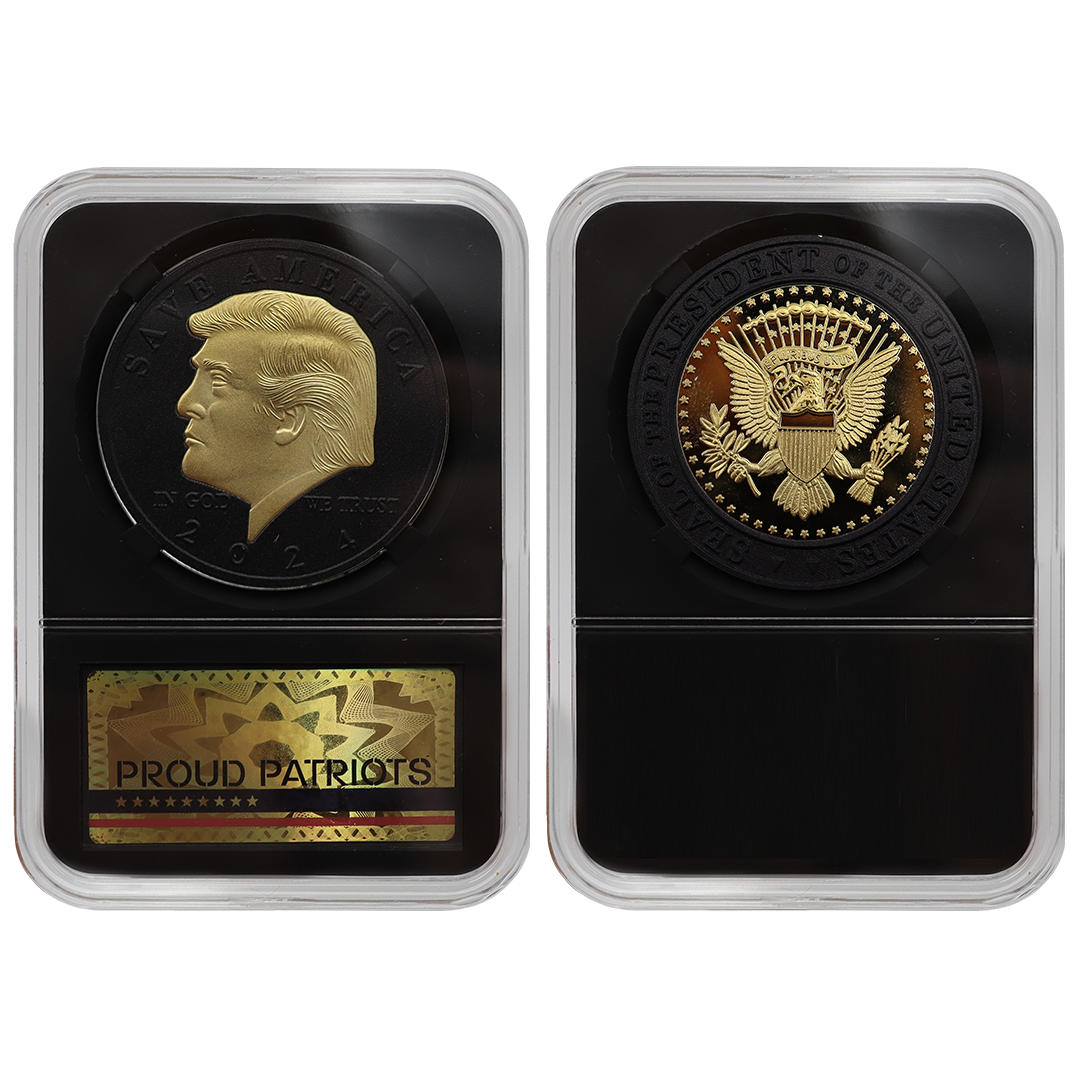 Trump Schwarz & Gold Münze