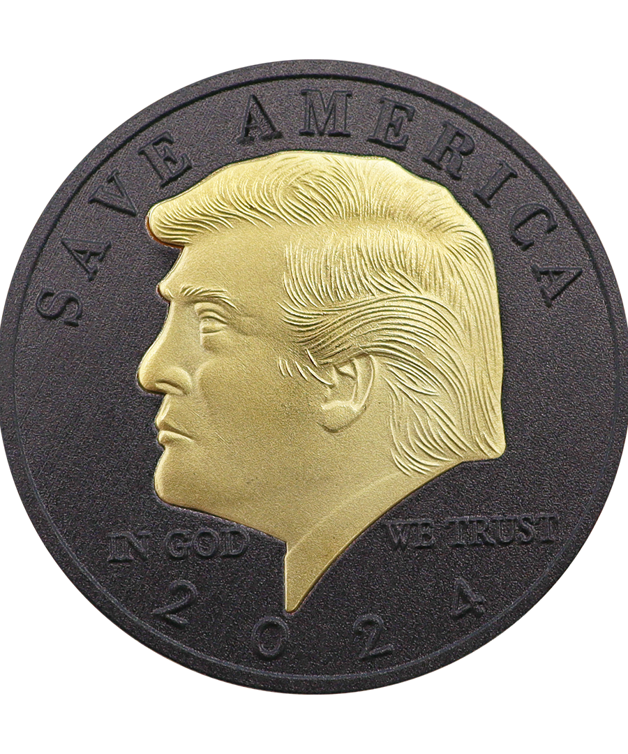 Trump Schwarz & Gold Münze