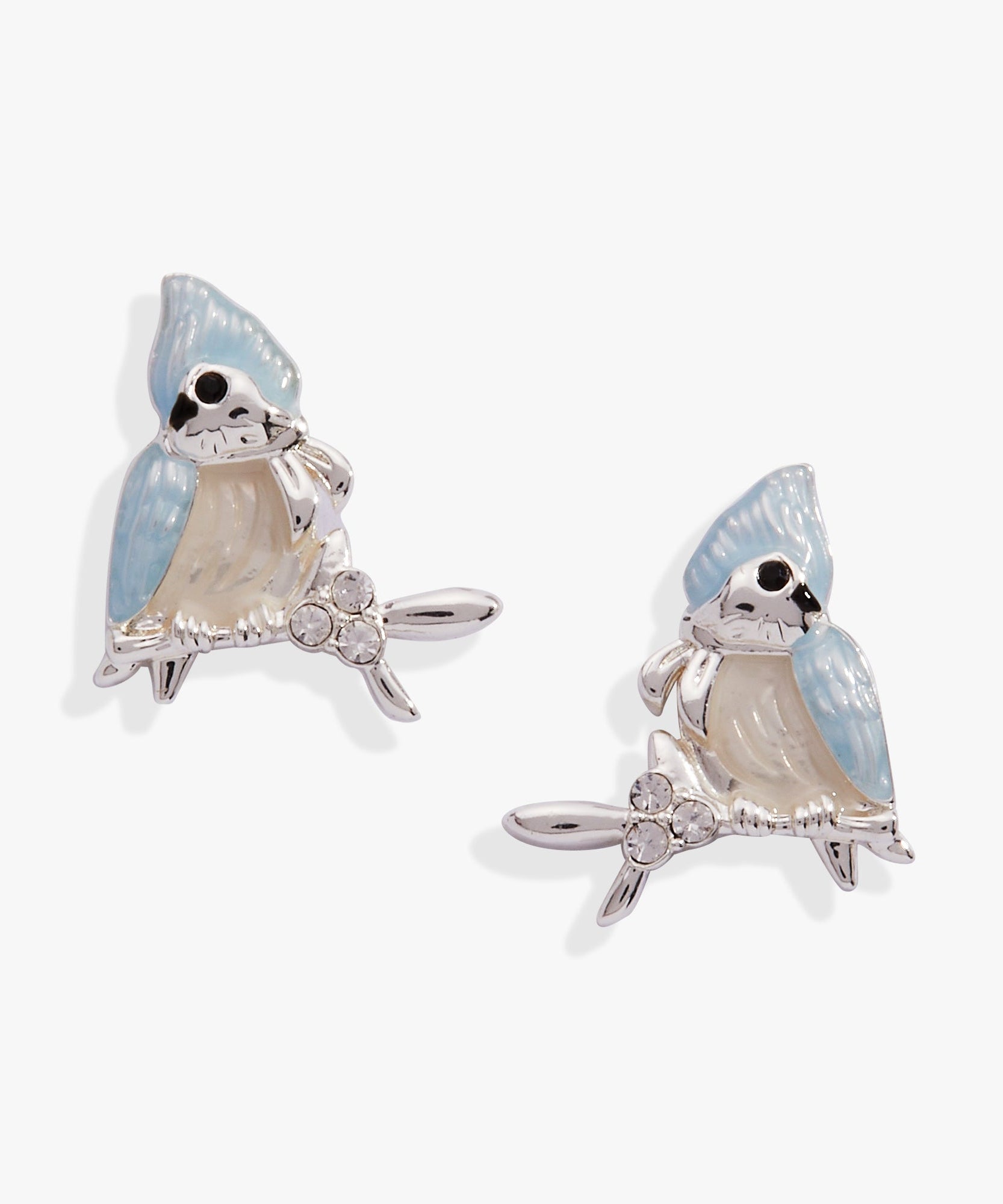 Tufted Titmouse Bird Stud Earrings