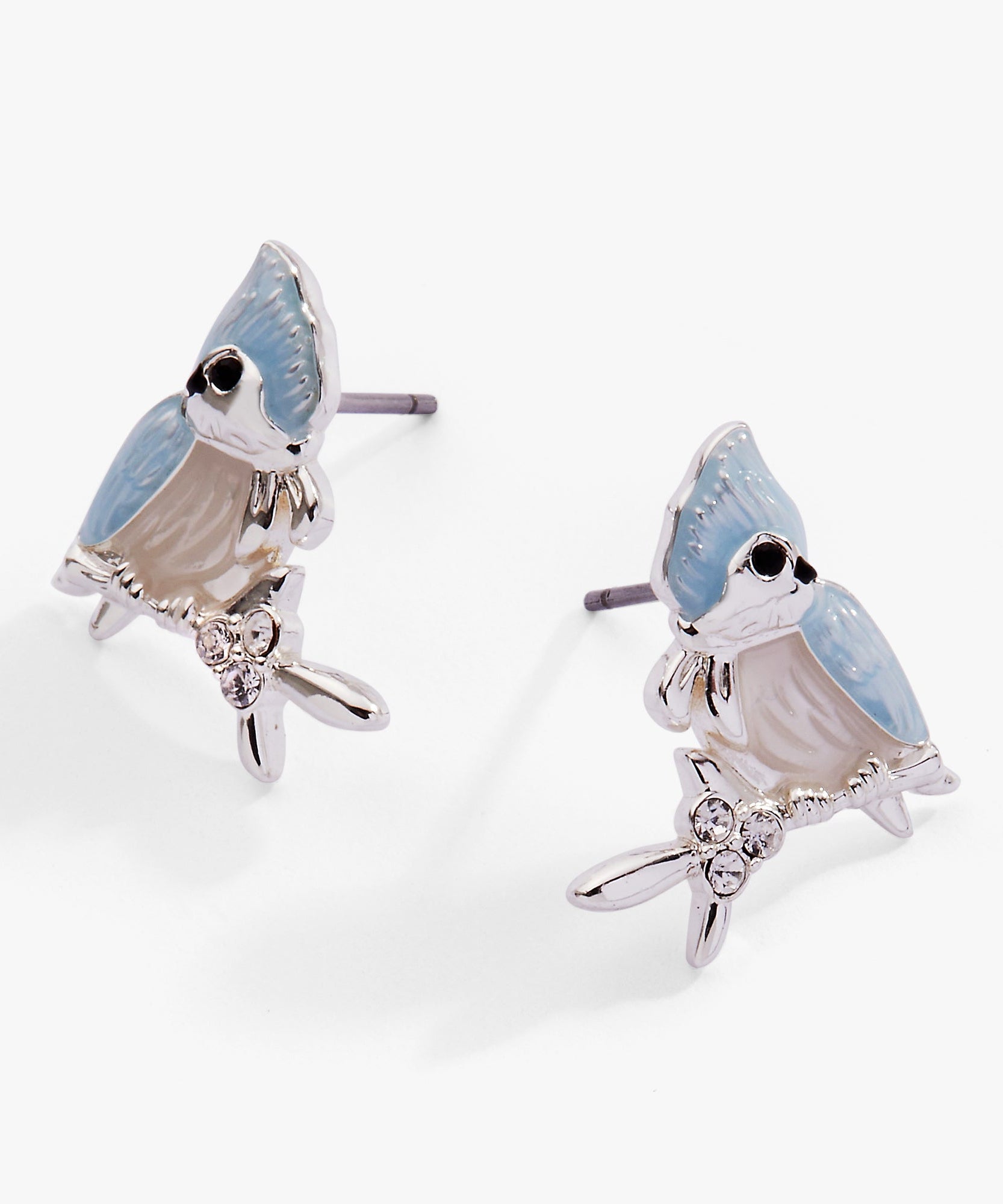 Tufted Titmouse Bird Stud Earrings