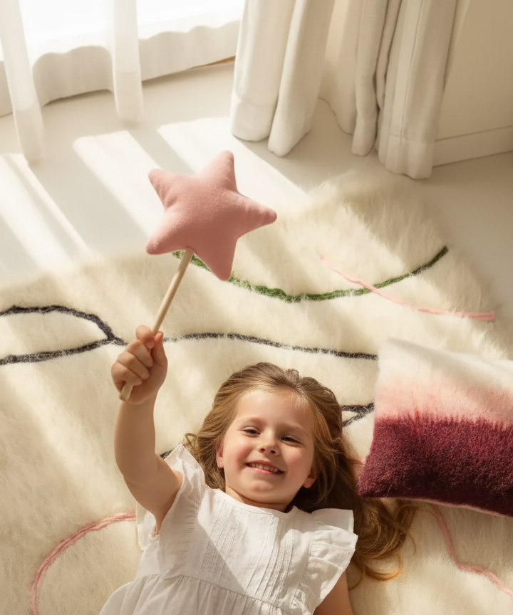 Handwoven Wool Runner Rug Bloom