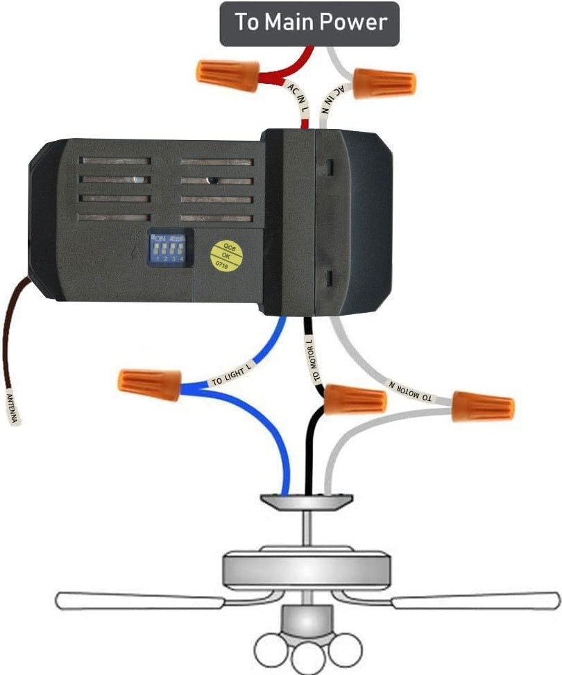 Anderic UC7067FMRX / FAN28R Replacement Ceiling Fan Receiver for Hampton Bay and Others | UC7067RC