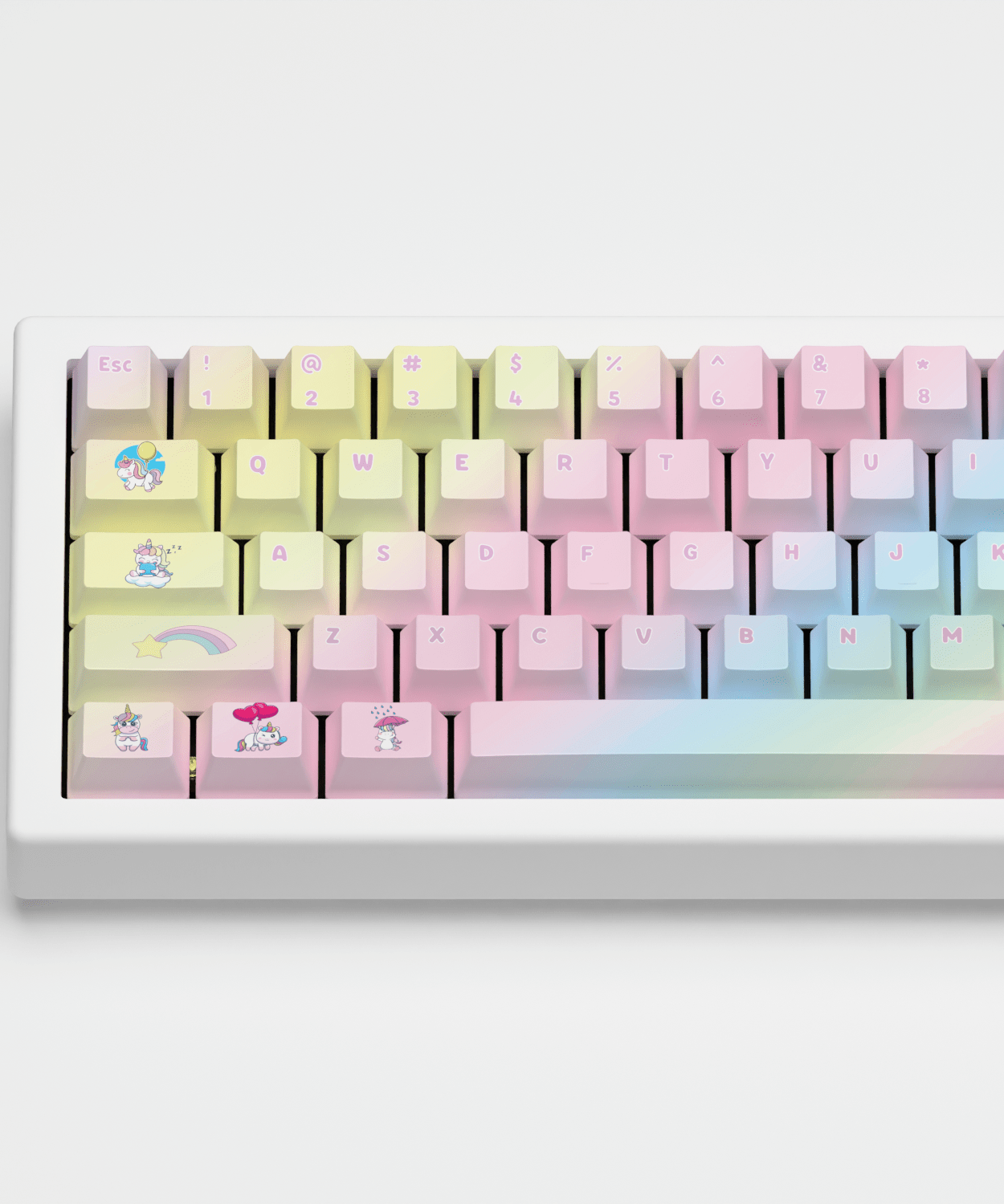Unicorn Design Keycaps and Mechanical Keyboard
