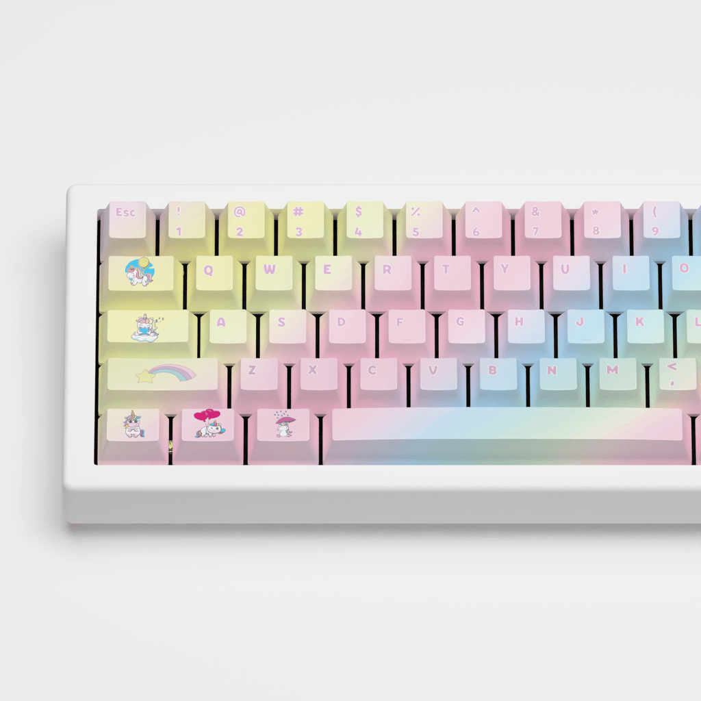 Unicorn Design Keycaps and Mechanical Keyboard