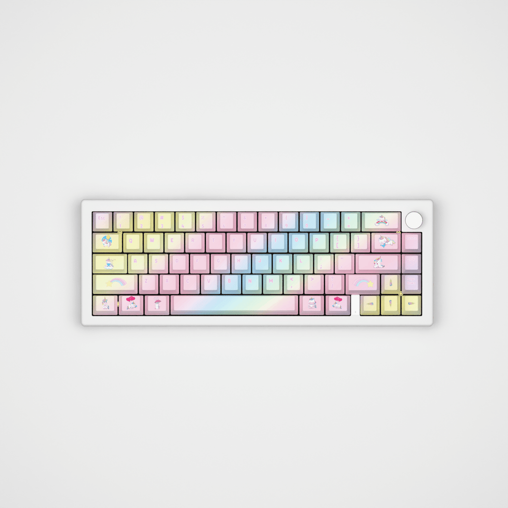 Unicorn Design Keycaps and Mechanical Keyboard
