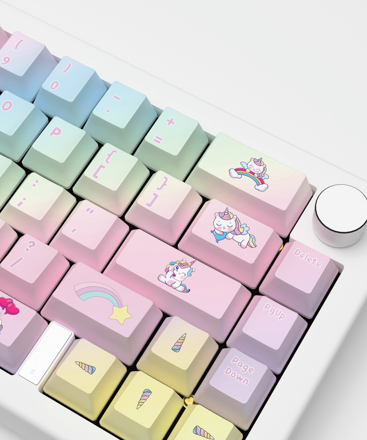 Unicorn Design Keycaps and Mechanical Keyboard