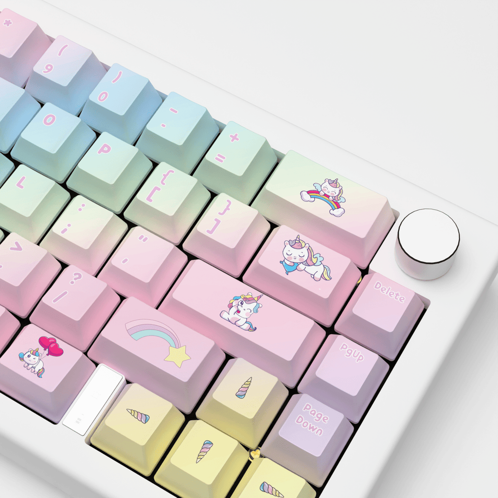Unicorn Design Keycaps and Mechanical Keyboard