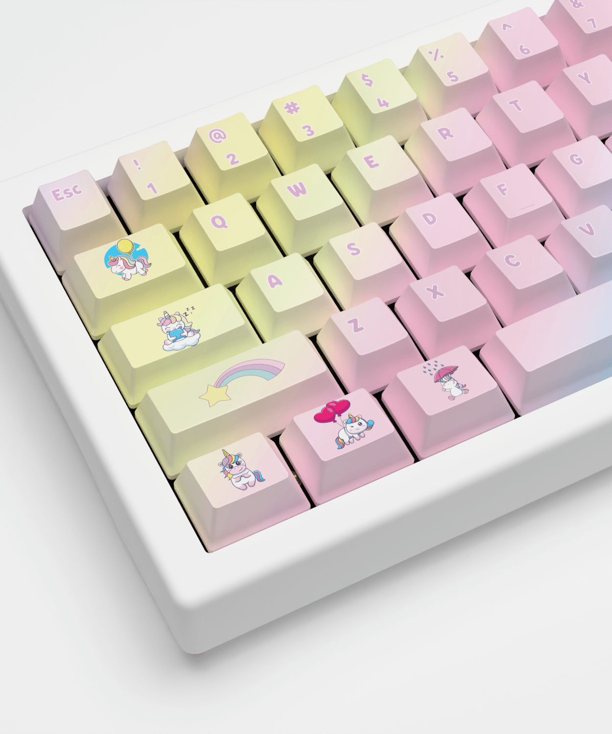 Unicorn Design Keycaps and Mechanical Keyboard