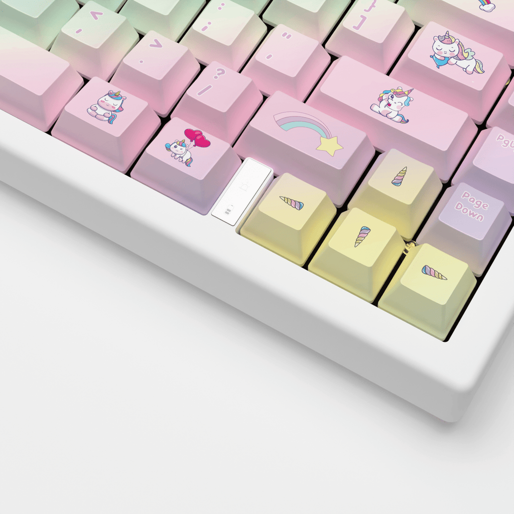 Unicorn Design Keycaps and Mechanical Keyboard