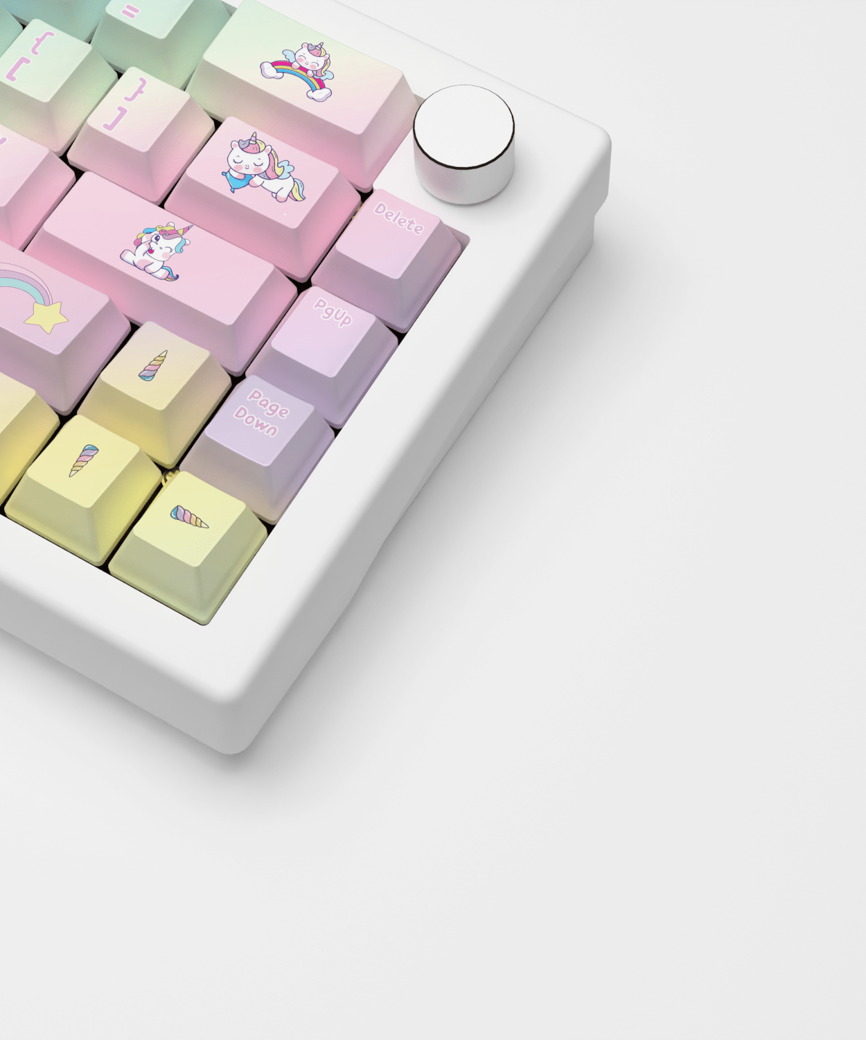 Unicorn Design Keycaps and Mechanical Keyboard