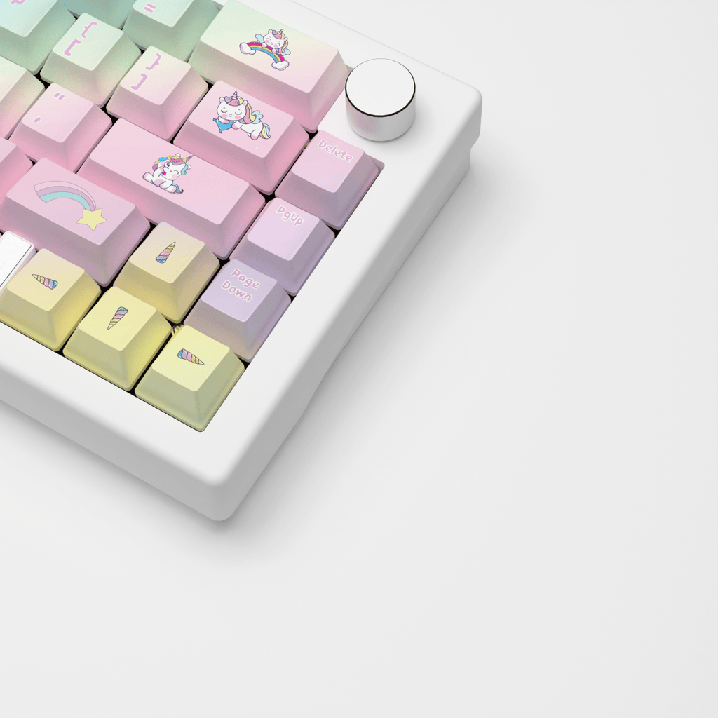 Unicorn Design Keycaps and Mechanical Keyboard