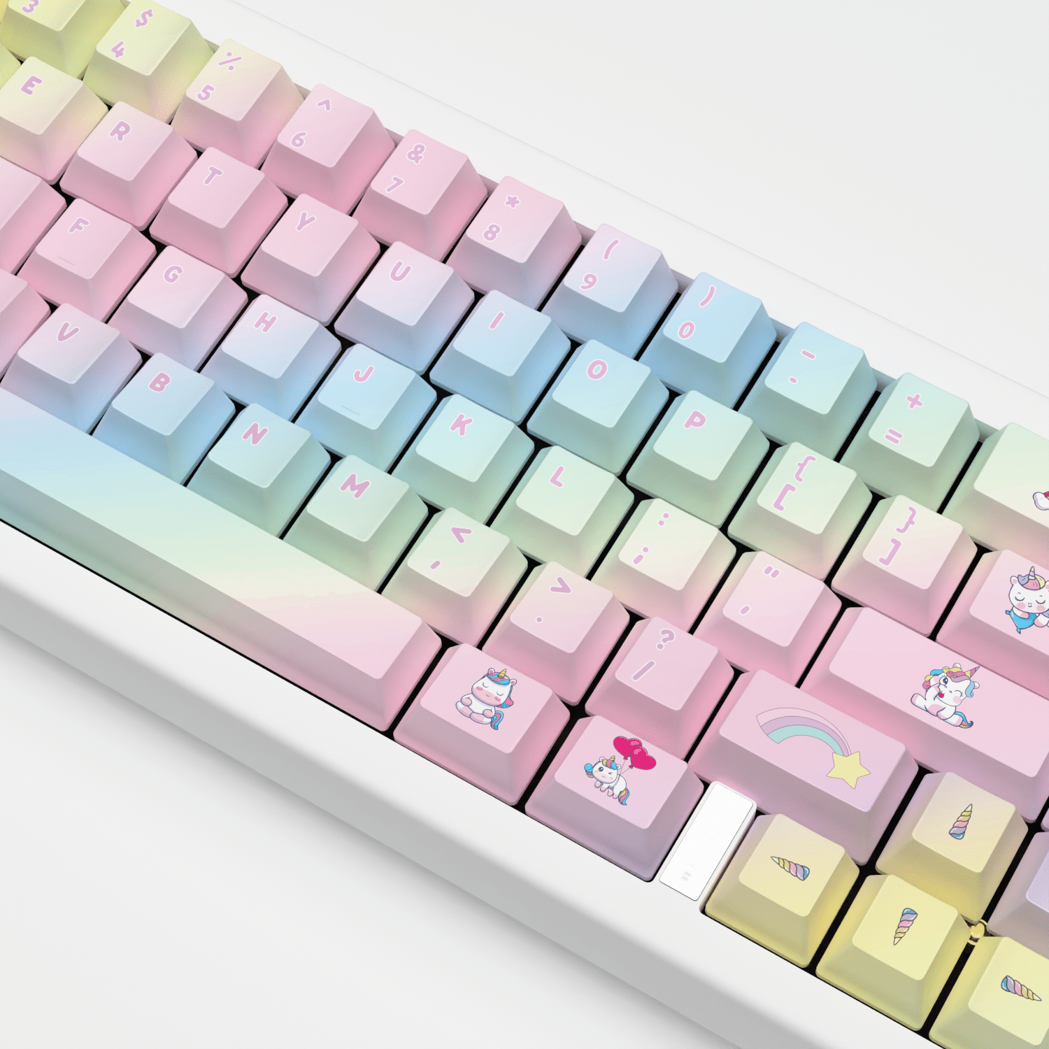 Unicorn Design Keycaps and Mechanical Keyboard
