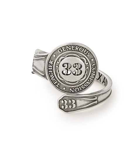 Number 33 Spoon Ring | Teacher, Generous, and Compassion