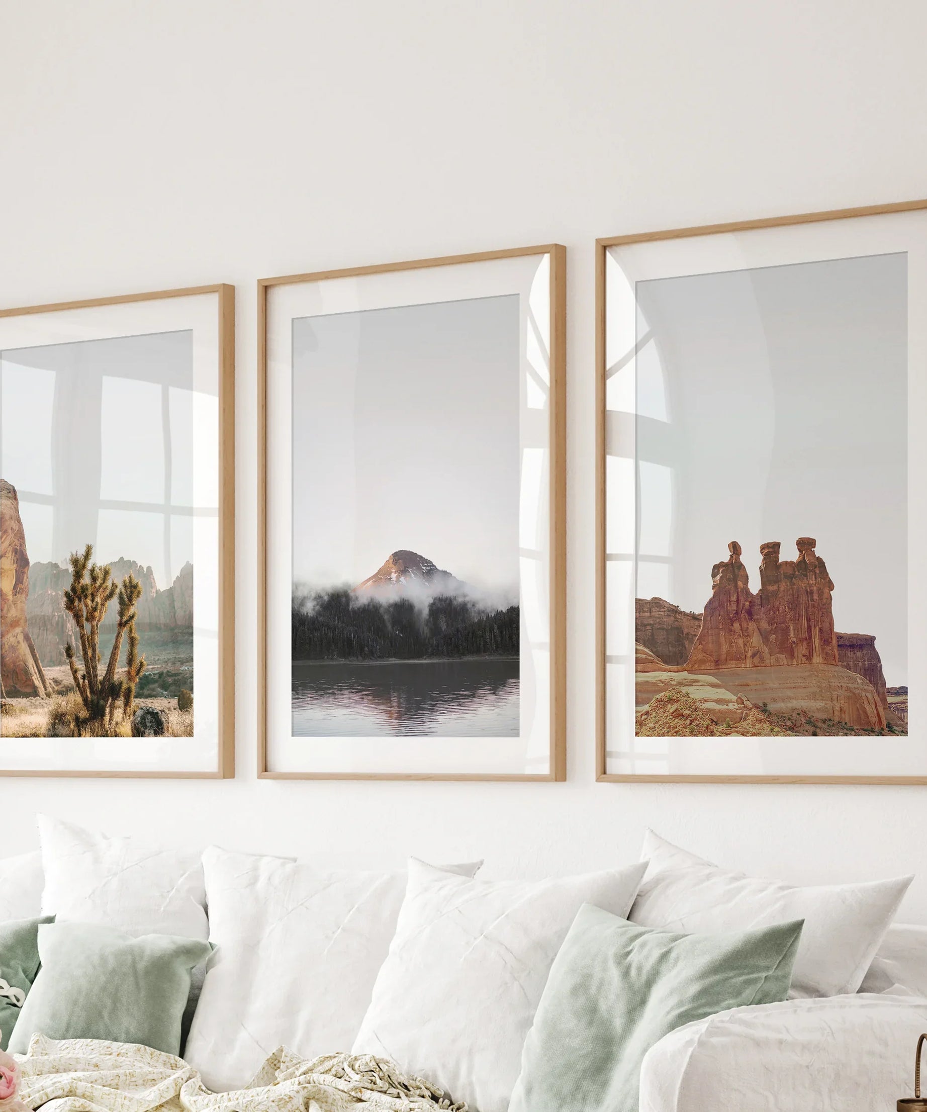 Southwest Desert Set of 3 Prints. Canyon Landscape, Red Rock