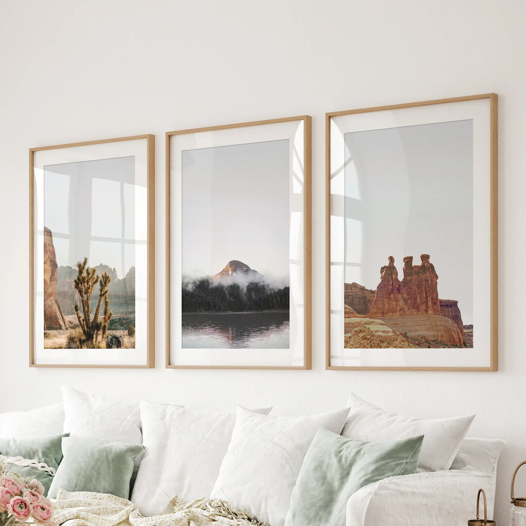 Southwest Desert Set of 3 Prints. Canyon Landscape, Red Rock