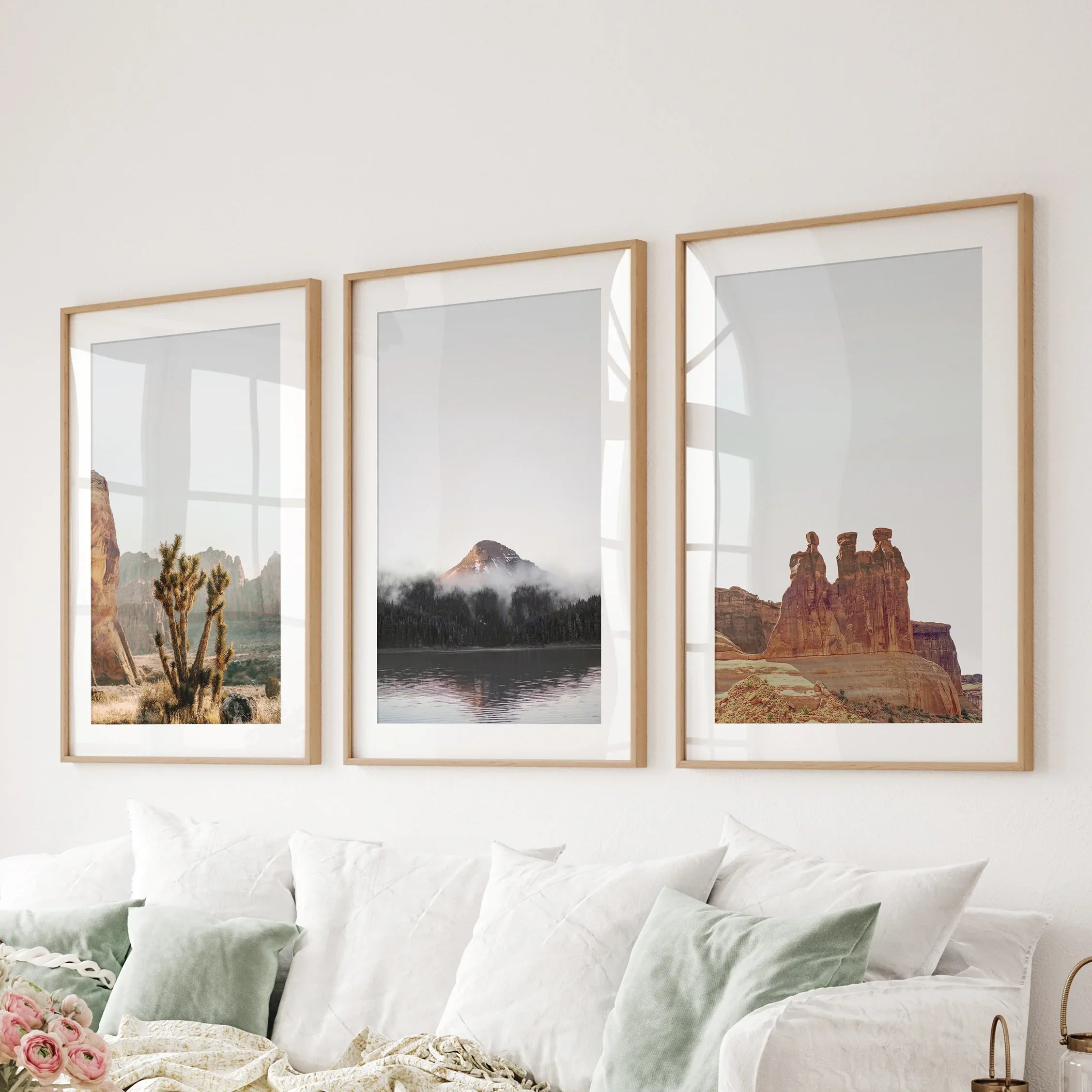Southwest Desert Set of 3 Prints. Canyon Landscape, Red Rock
