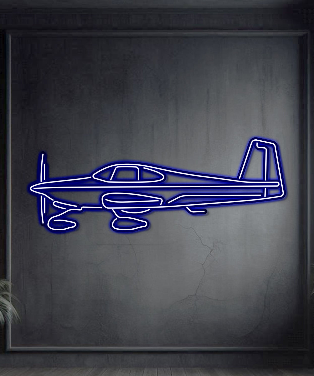 RV-10 Metall-Neonflugzeug-Wandkunst - NCN0060