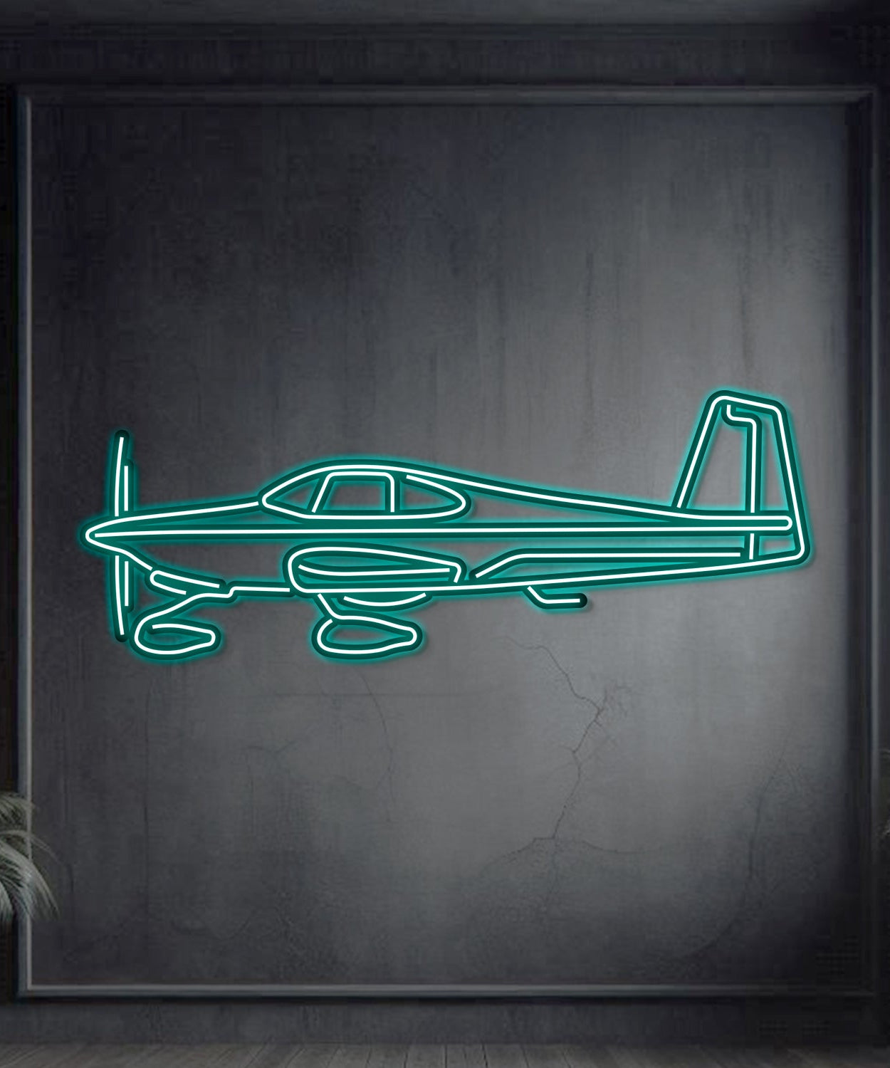 RV-10 Metall-Neonflugzeug-Wandkunst - NCN0060