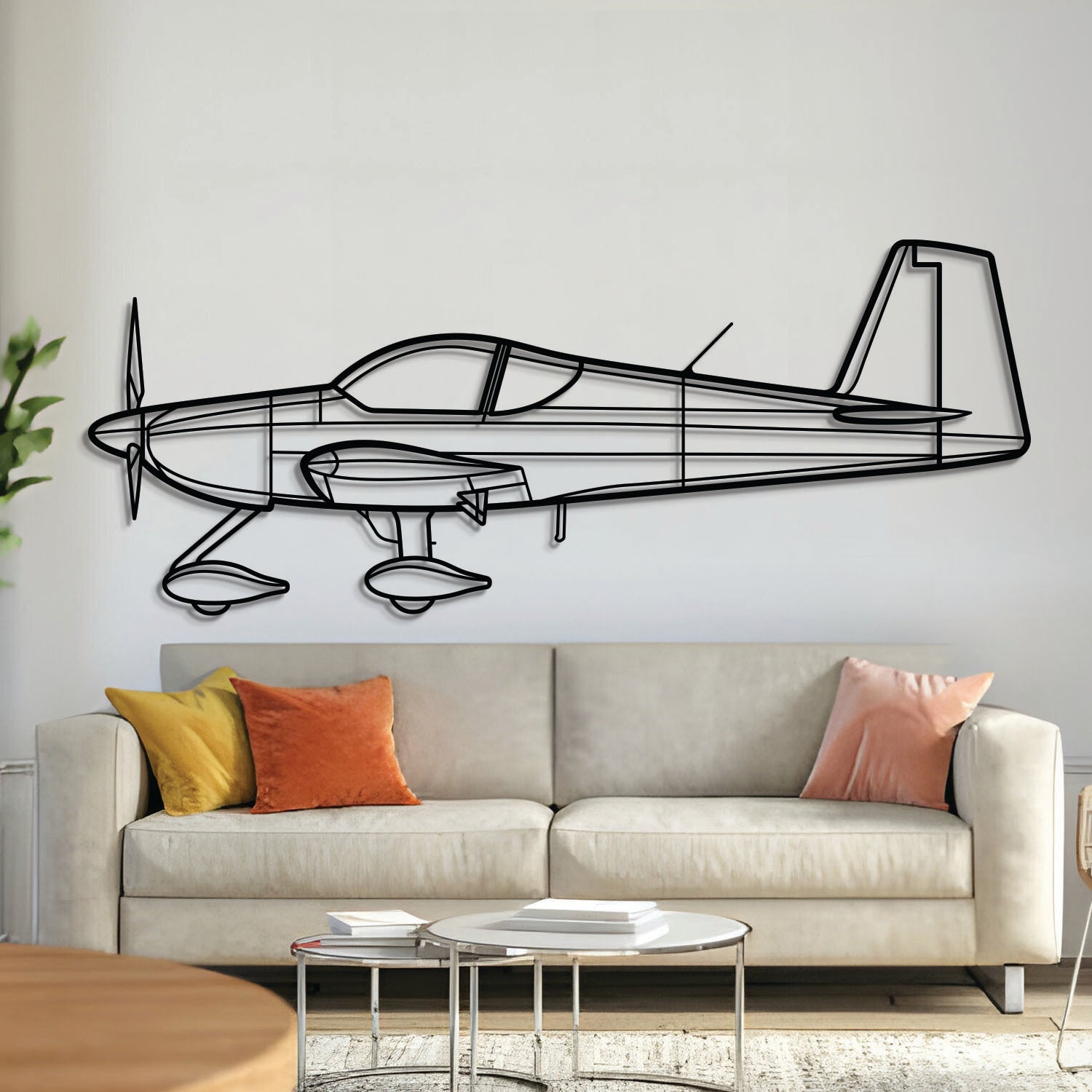 RV-14A Metallflugzeug-Wandkunst - NCP0246