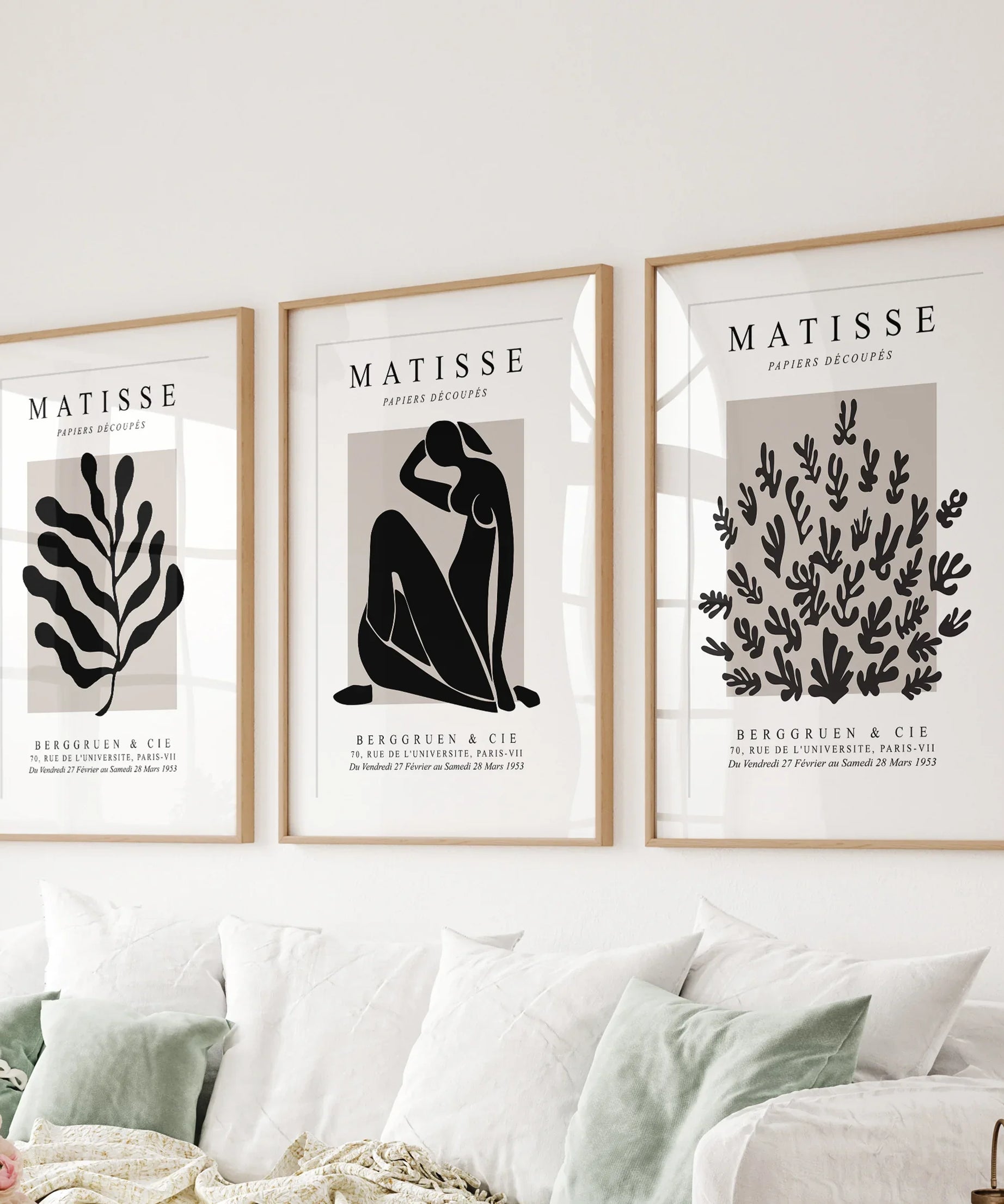 Matisse Posters Set of 3. Minimalist Botanical, Figure Prints