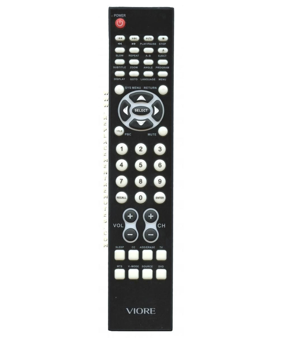 Viore HOF05K574D8 TV/DVD Remote Control
