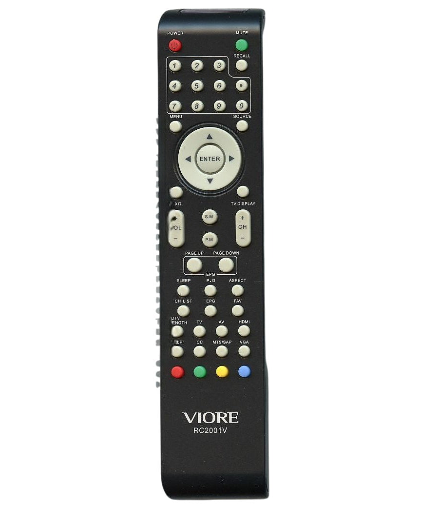 Viore RC2001V TV Remote Control | IR - RC2001V