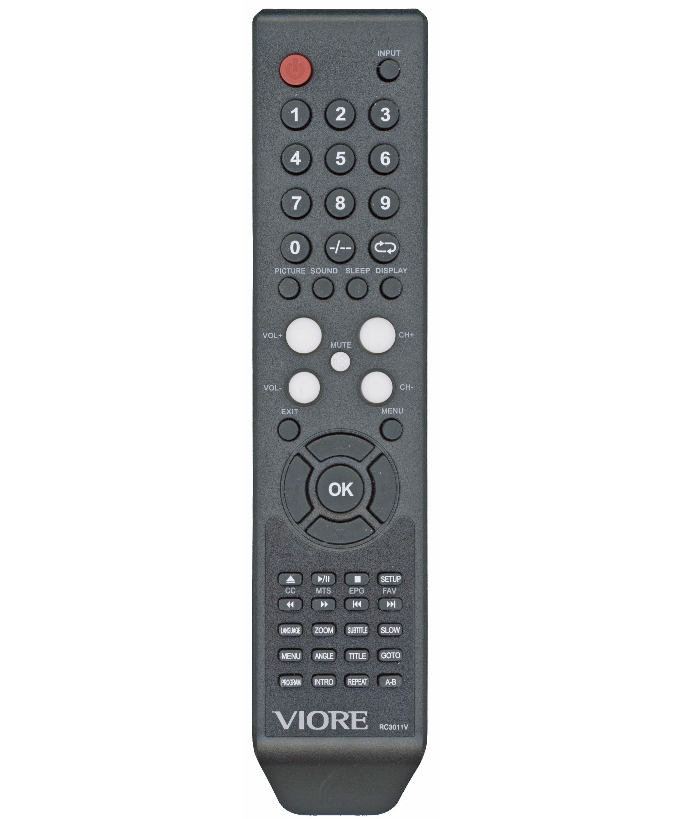 Viore RC3011V TV/DVD Remote Control
