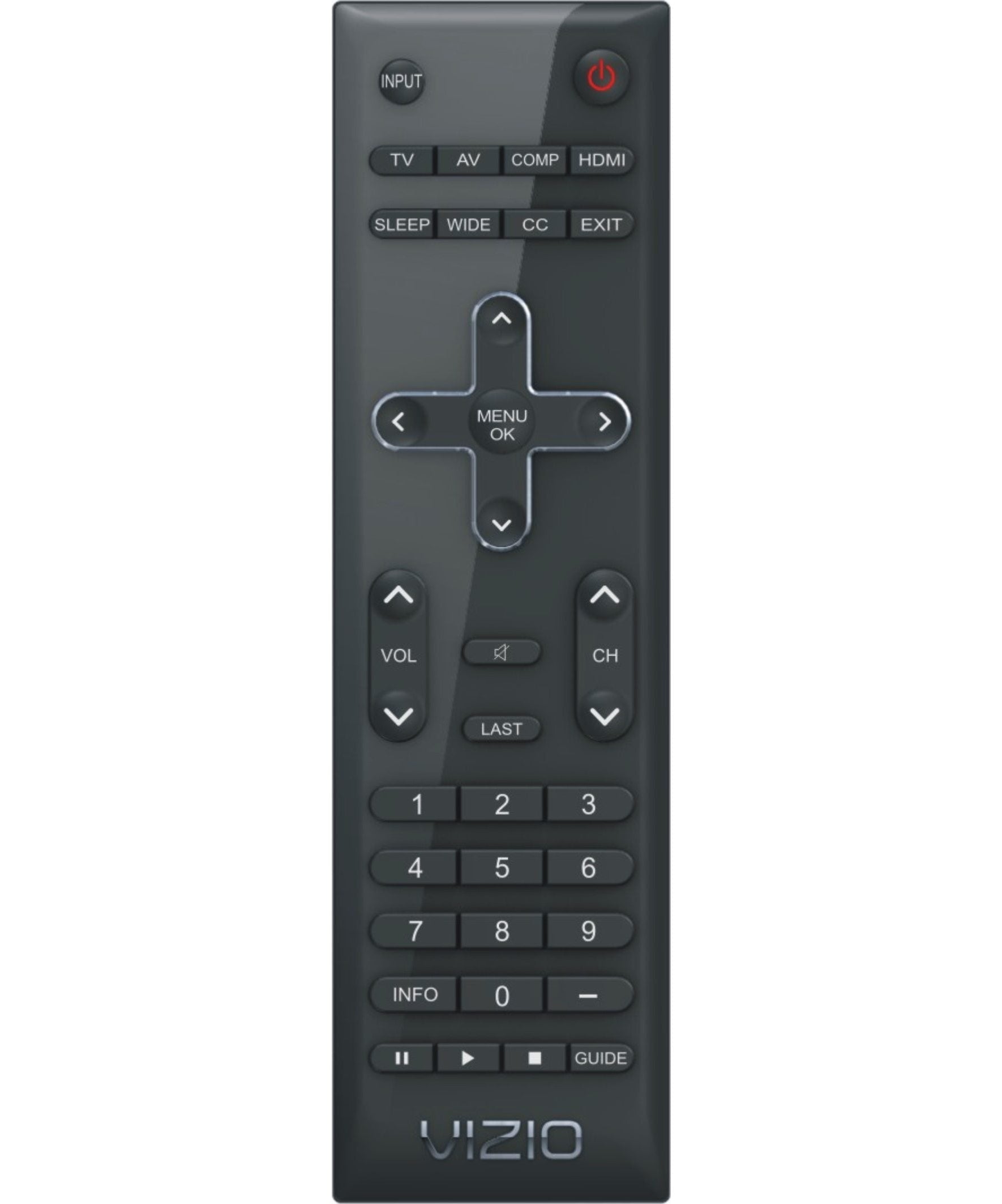 Vizio VR10 Standard TV Remote Control | IR - L98GRABD7NEVZJ