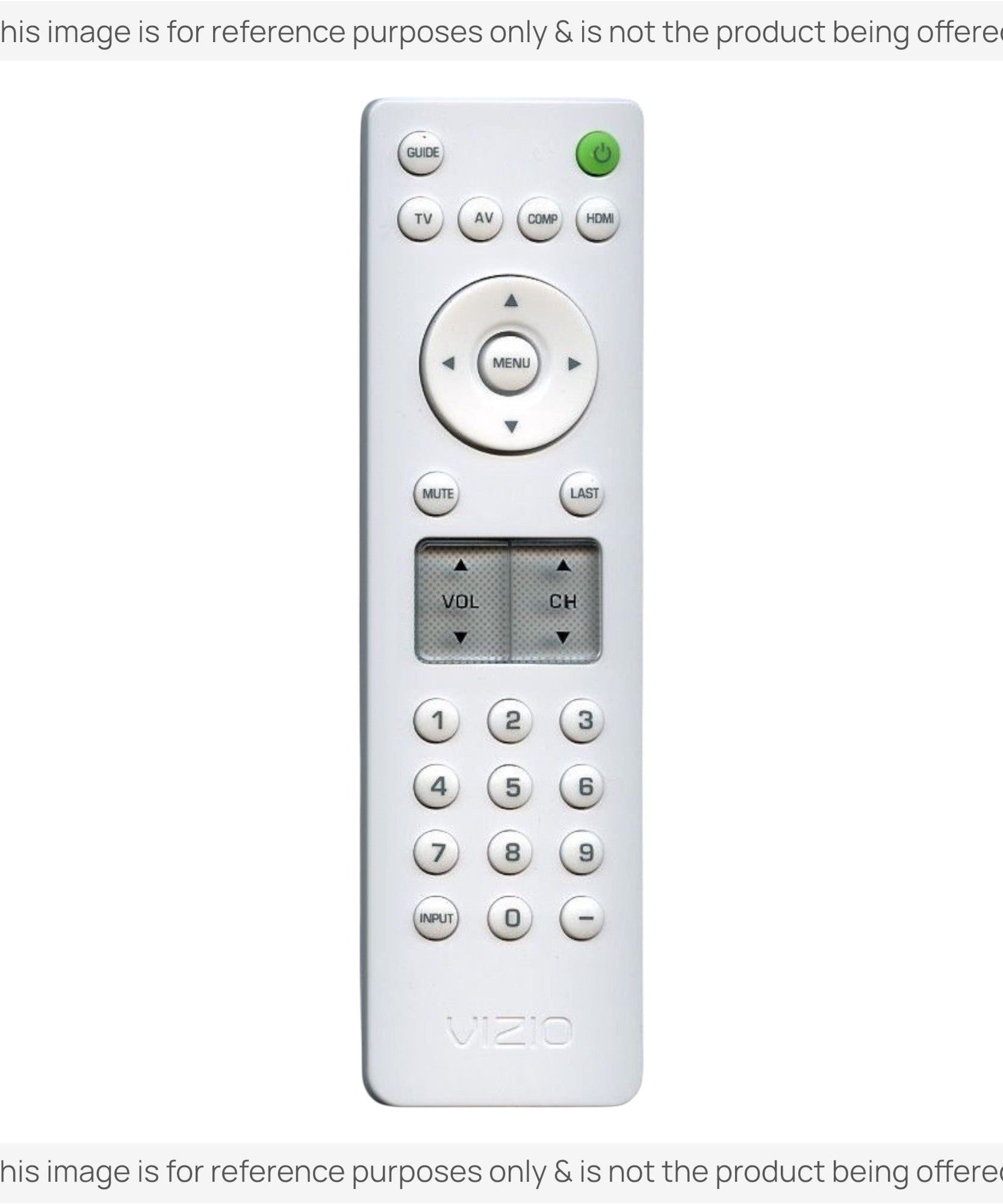 Vizio VR2/GreenWhite TV Remote Control
