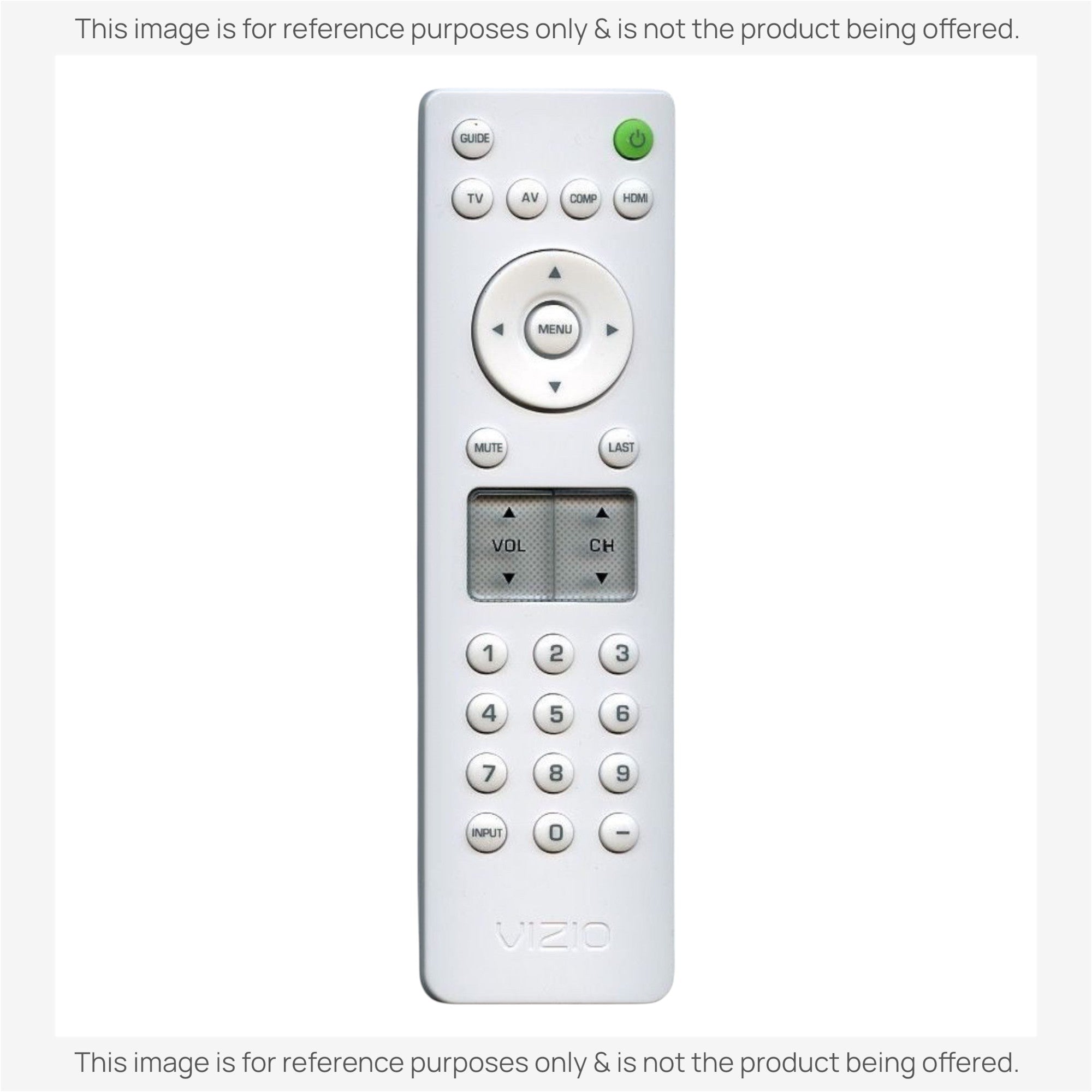 Vizio VR2/GreenWhite TV Remote Control