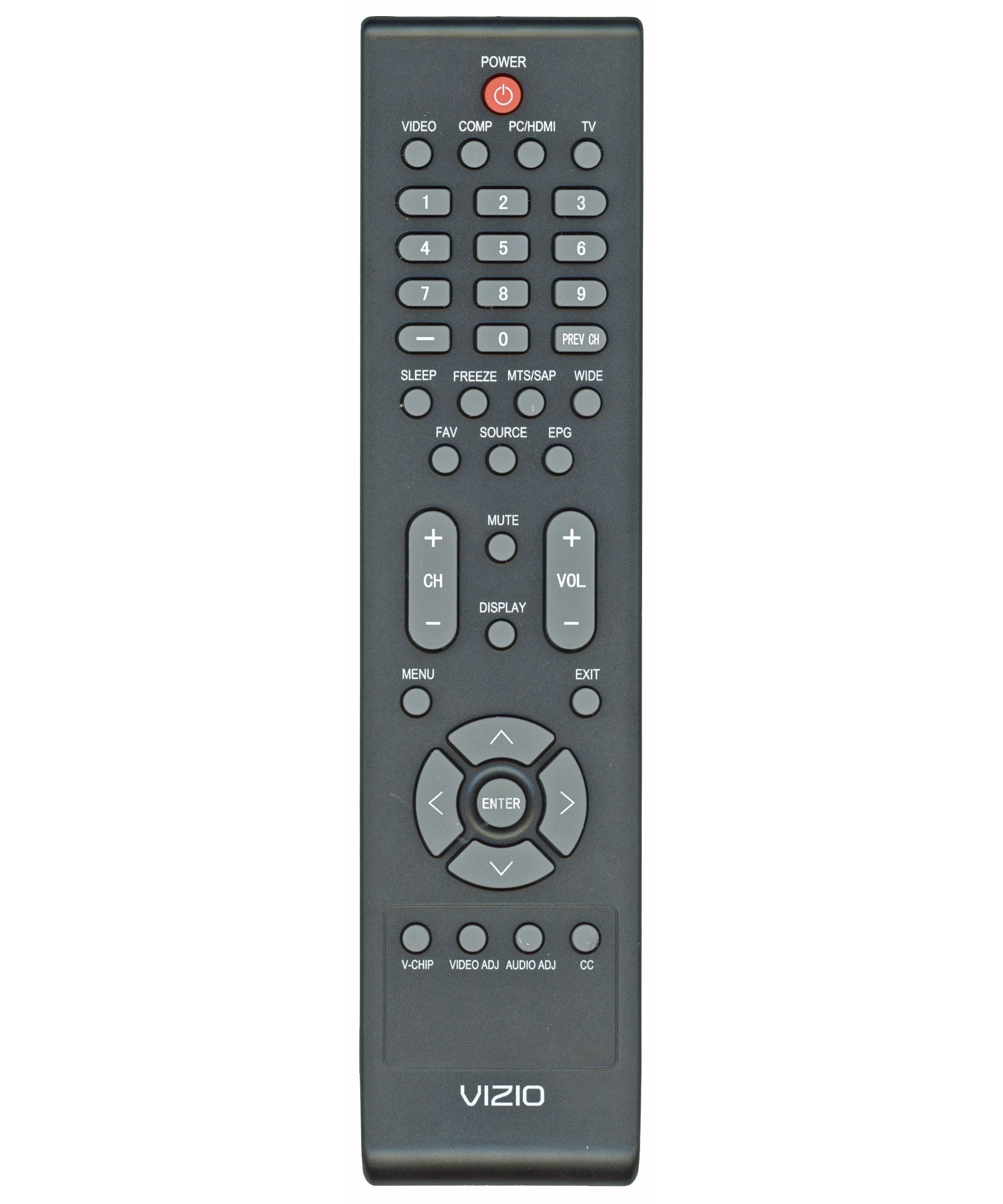 Vizio VR6 TV Remote Control - 098GRABD3NEVZC