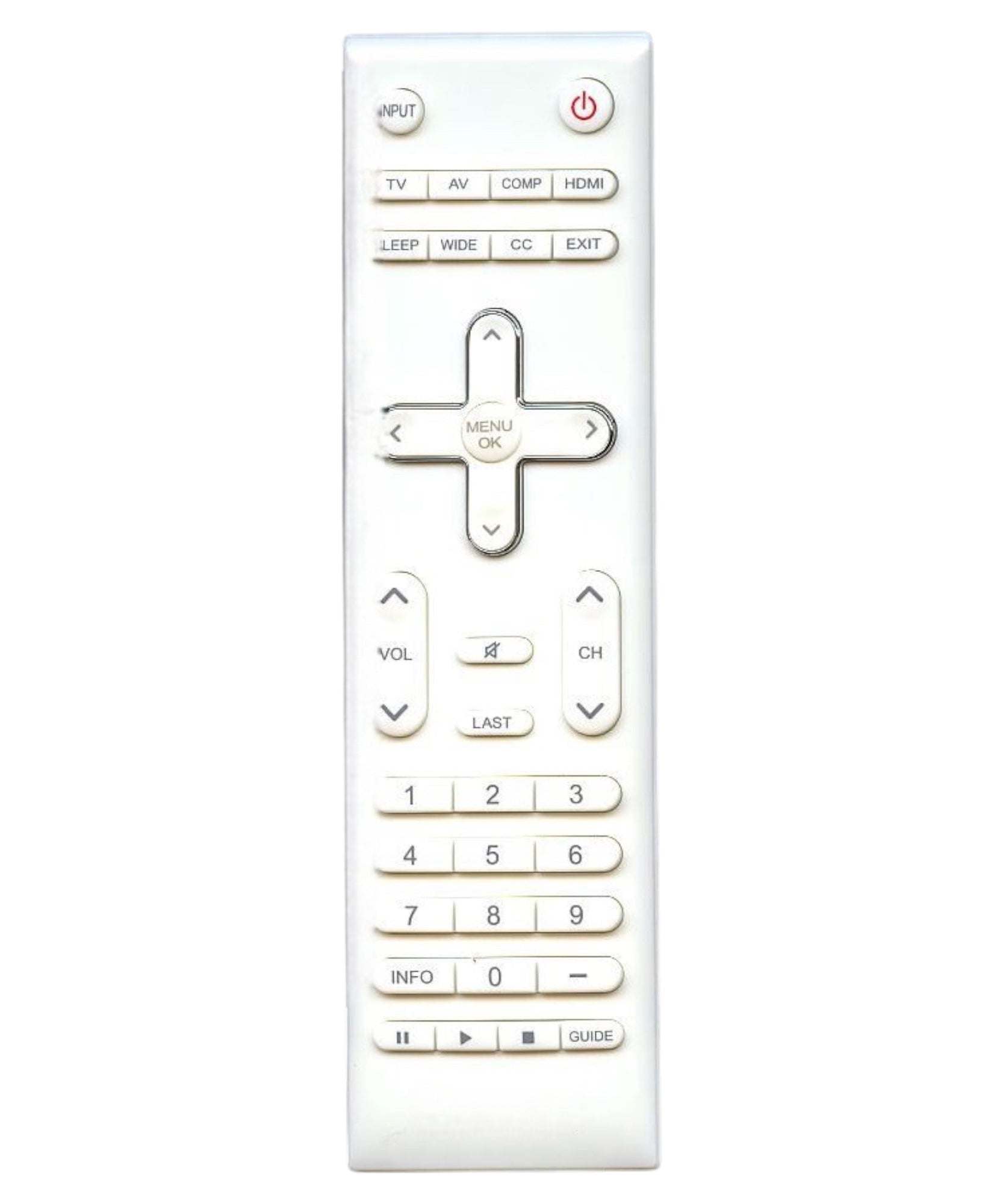 Vizio VUR11 WHITE TV Remote Control